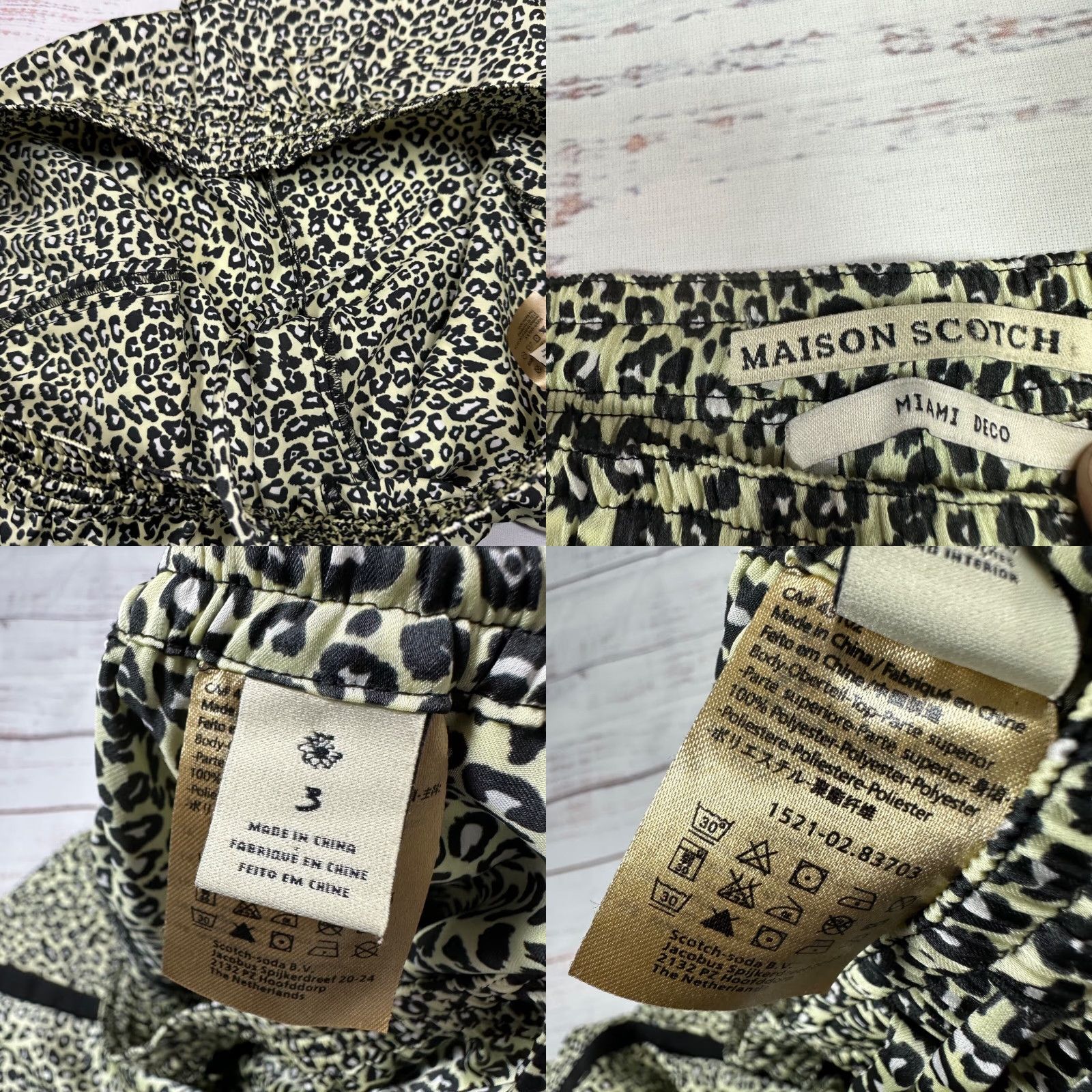 Maison Scotch Maison Scotch Womens Pants Miami Deco Leopard Print Pull On Sz 3 Green Black Size 26" / US 2 / IT 38 - 8 Thumbnail
