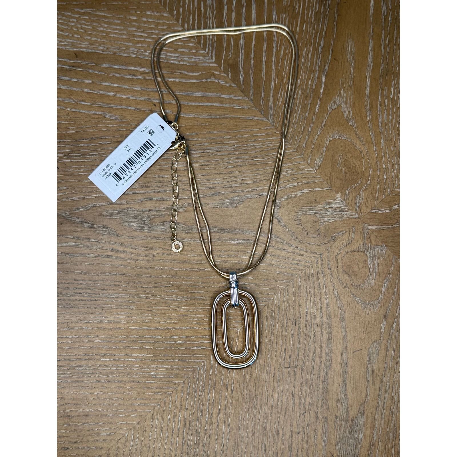Other INC Gold Tone Charm Necklece Geometric Dangle Statement J Size ONE SIZE - 5 Thumbnail