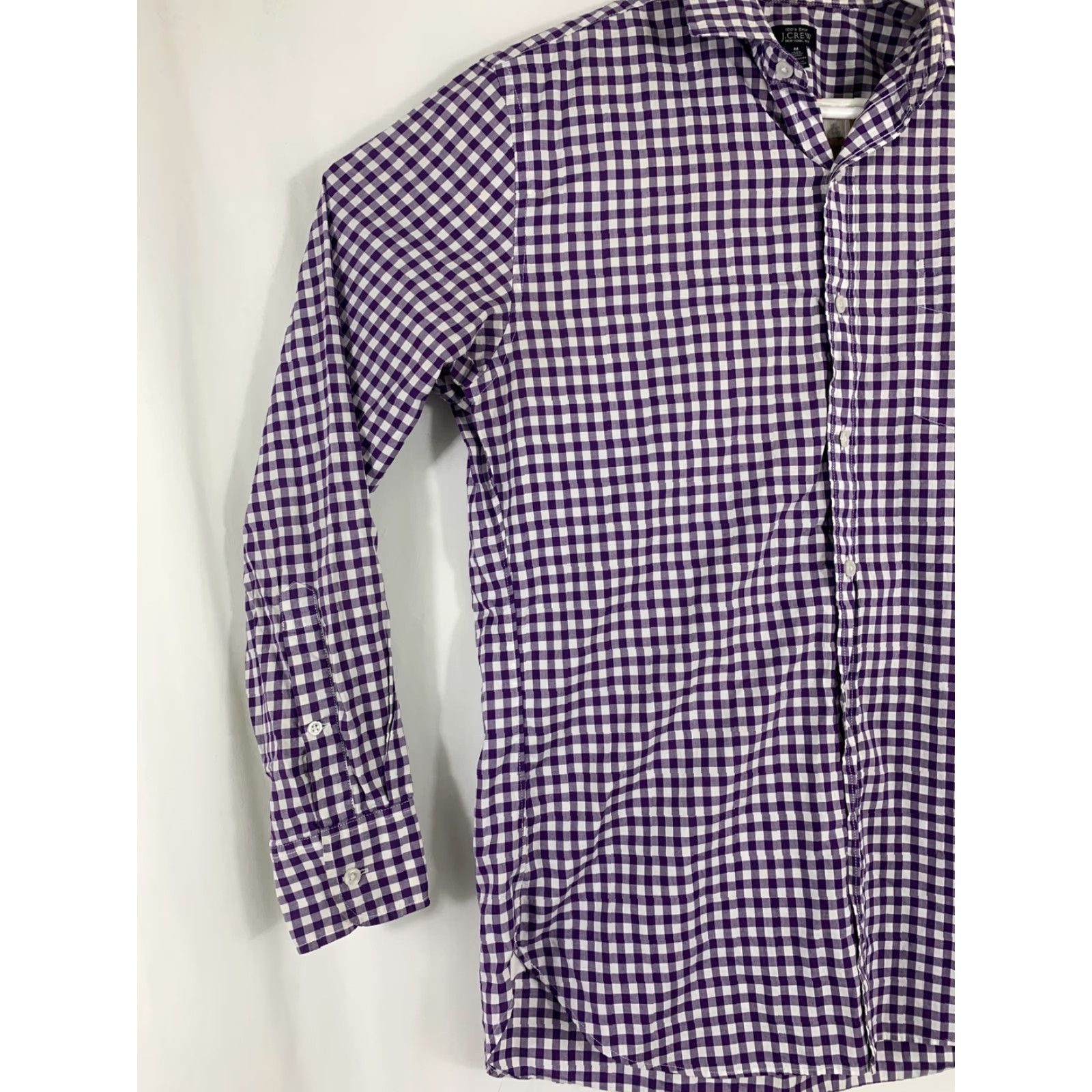 J.Crew J.CREW Shirt Mens Medium Cotton 120’s 2Ply Purple Checkered Plaid Button Up Shirt Size US M / EU 48-50 / 2 - 2 Thumbnail