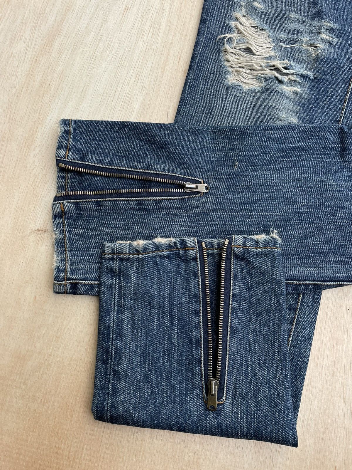 If Six Was Nine × Japanese Brand Japanese Rico Distressed Denim Undercover Style Jeans Size US 33 - 7 Thumbnail