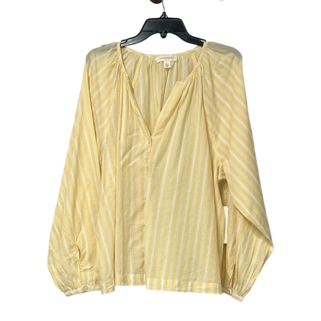 Other Treasure & Bond Split Neck Top In Beige- Ivory Wander Stripe Size L / US 10 / IT 46 - 10 Thumbnail