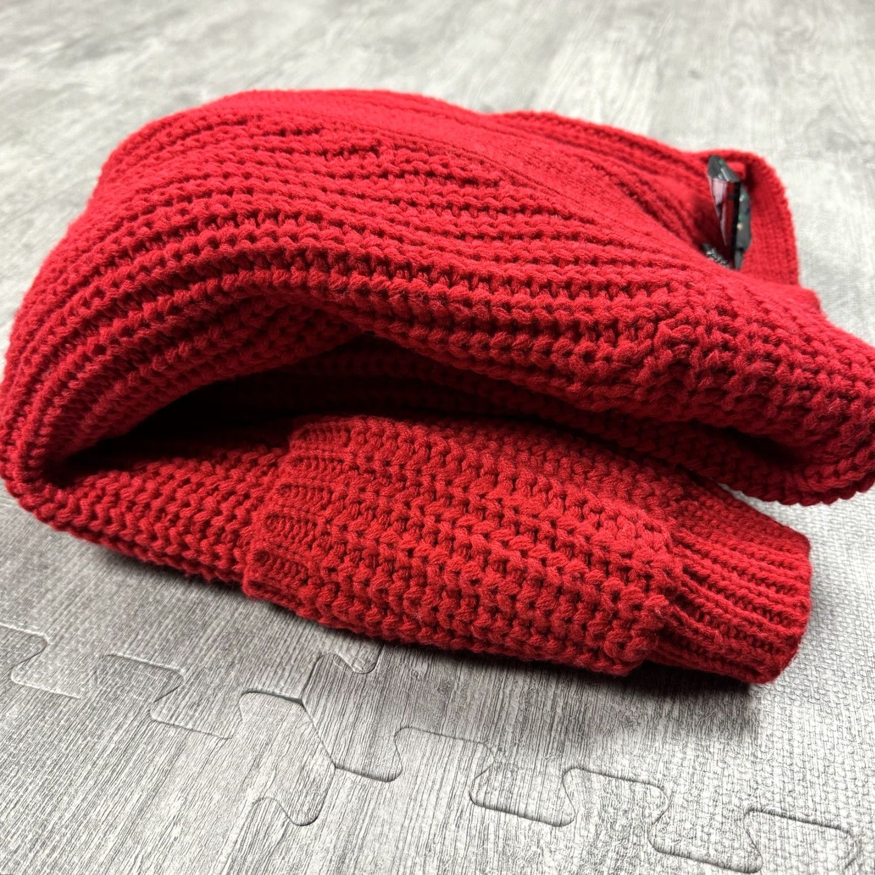 Etro VINTAGE Pasta Chunky Knit Cardigan Sweater M Red Long Sleeve V-Neck 80s Fall Womens Size M / US 6-8 / IT 42-44 - 7 Thumbnail