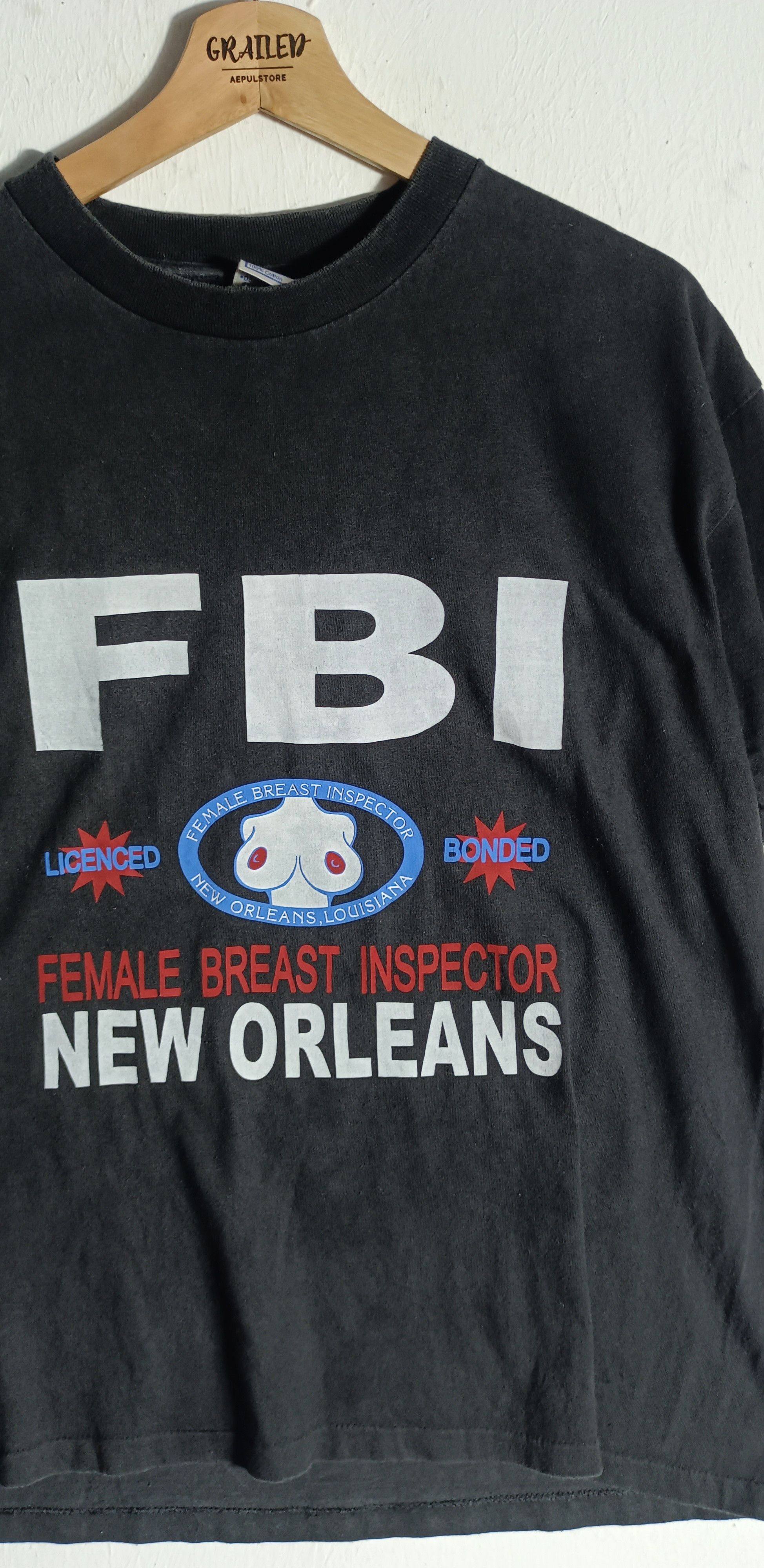Vintage Vintage💥FBI Fmale Breast Inspector New Orleans Size US L / EU 52-54 / 3 - 4 Thumbnail