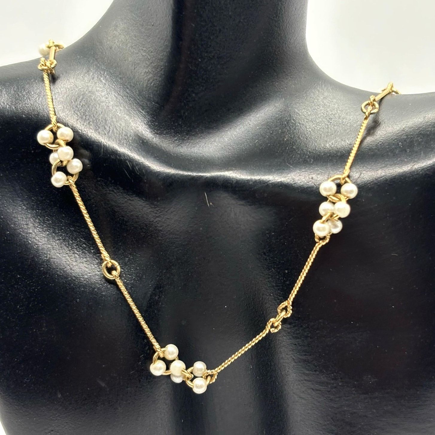Other Vintage Gold Pearl Necklace Size ONE SIZE - 1 Thumbnail