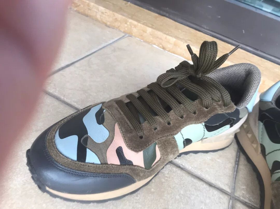 Valentino Valentino Camouflage Green Sneakers Size US 7 / EU 40 - 9 Thumbnail
