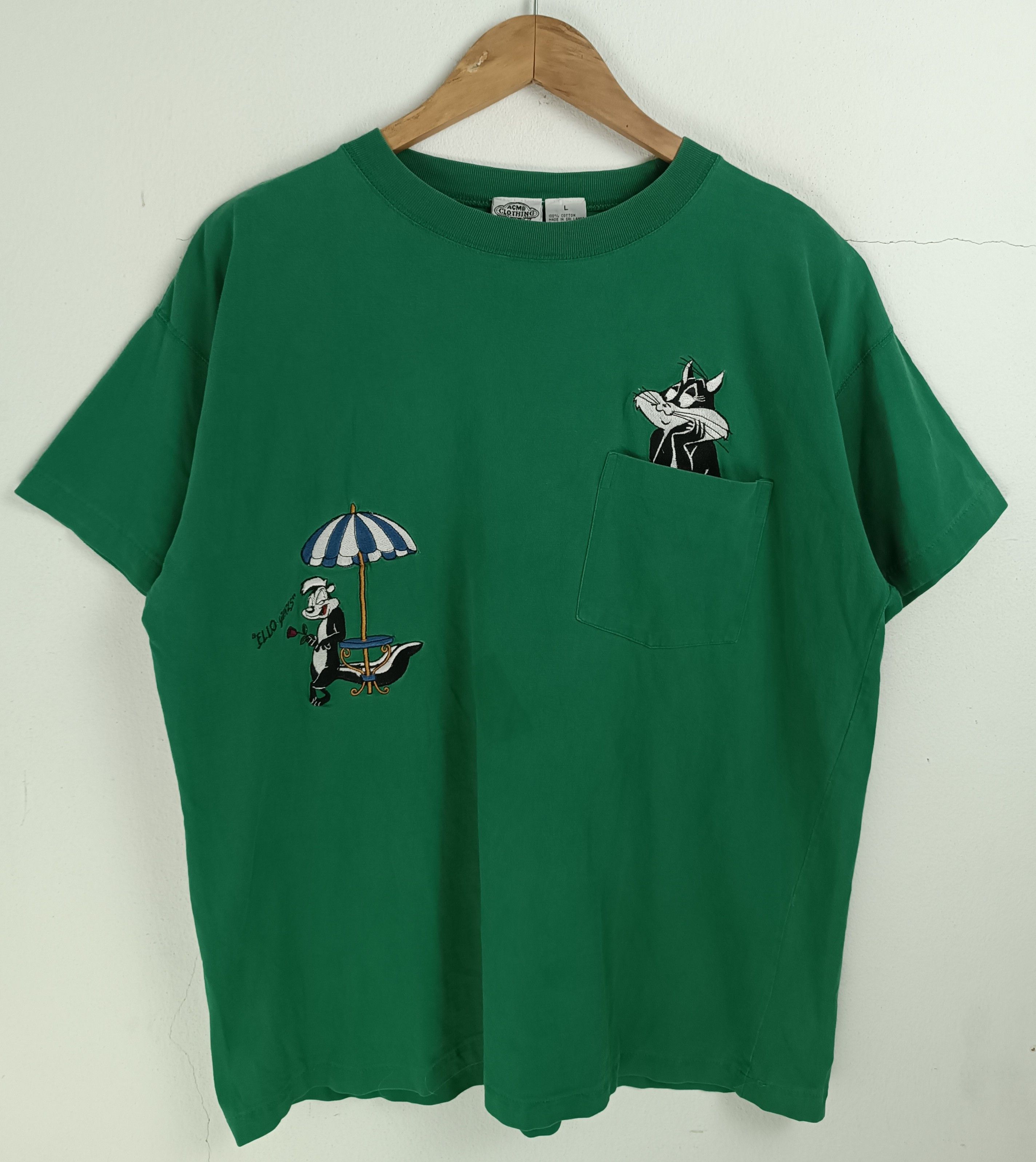 Vintage VINTAGE 90s PEPE LE PEW DISNEY LOONEY POCKET TEE VERY RARE Size US XL / EU 56 / 4 - 3 Thumbnail