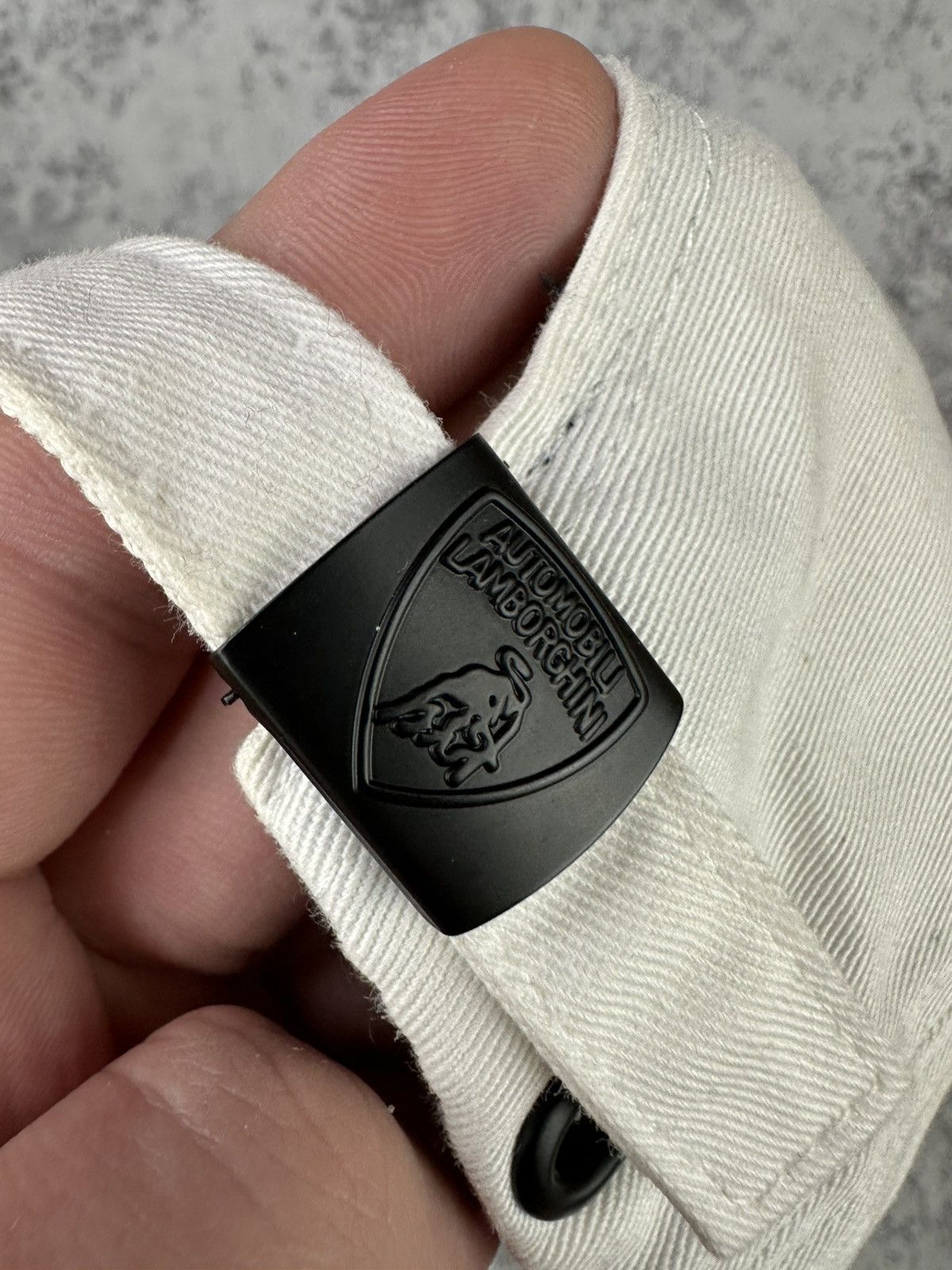 Lamborghini Lamborghini White Cap Minimal Racing Auto Hat Size ONE SIZE - 3 Thumbnail