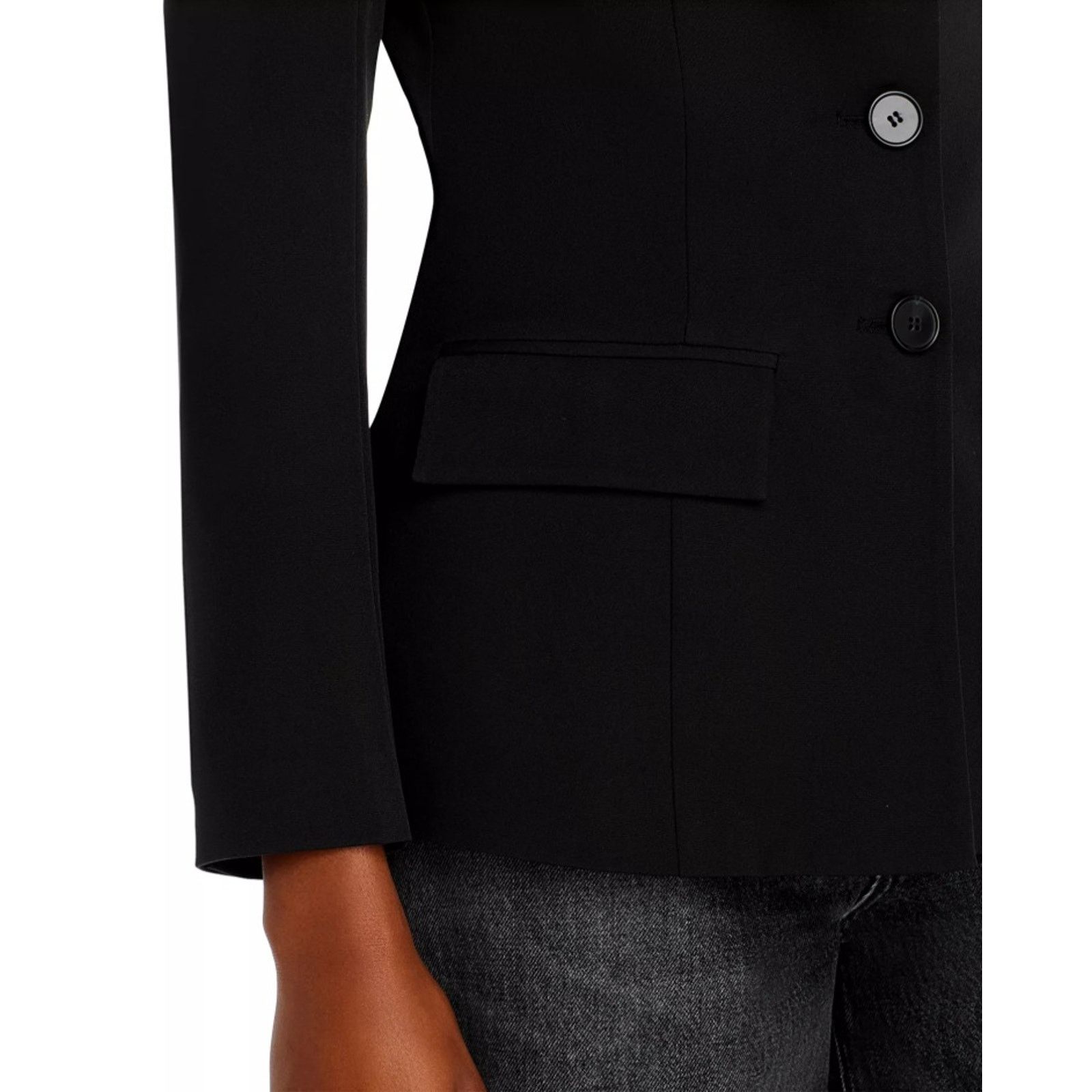 The Unbranded Brand FORE Women Black Classic 3 Button Formal Suit Blazer Size L Size L / US 10 / IT 46 - 7 Thumbnail