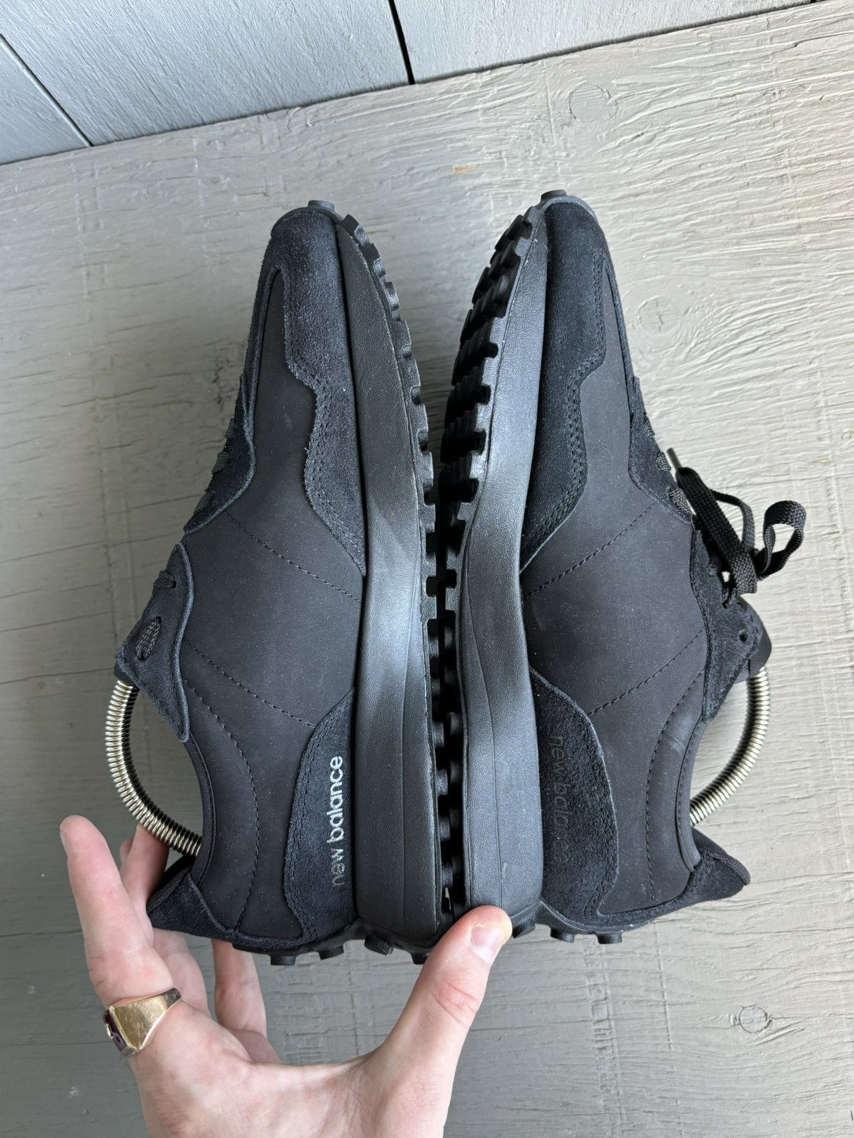 New Balance New Balance 327 Triple Black Sneaker Waffle Racer MS327LX1 7 Size US 7.5 / EU 40-41 - 10 Thumbnail