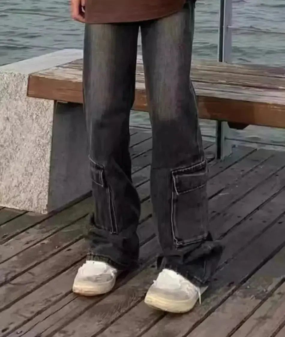 Japanese Brand Retro straight leg high street loose fitting jeans Size US 30 / EU 46 - 3 Thumbnail
