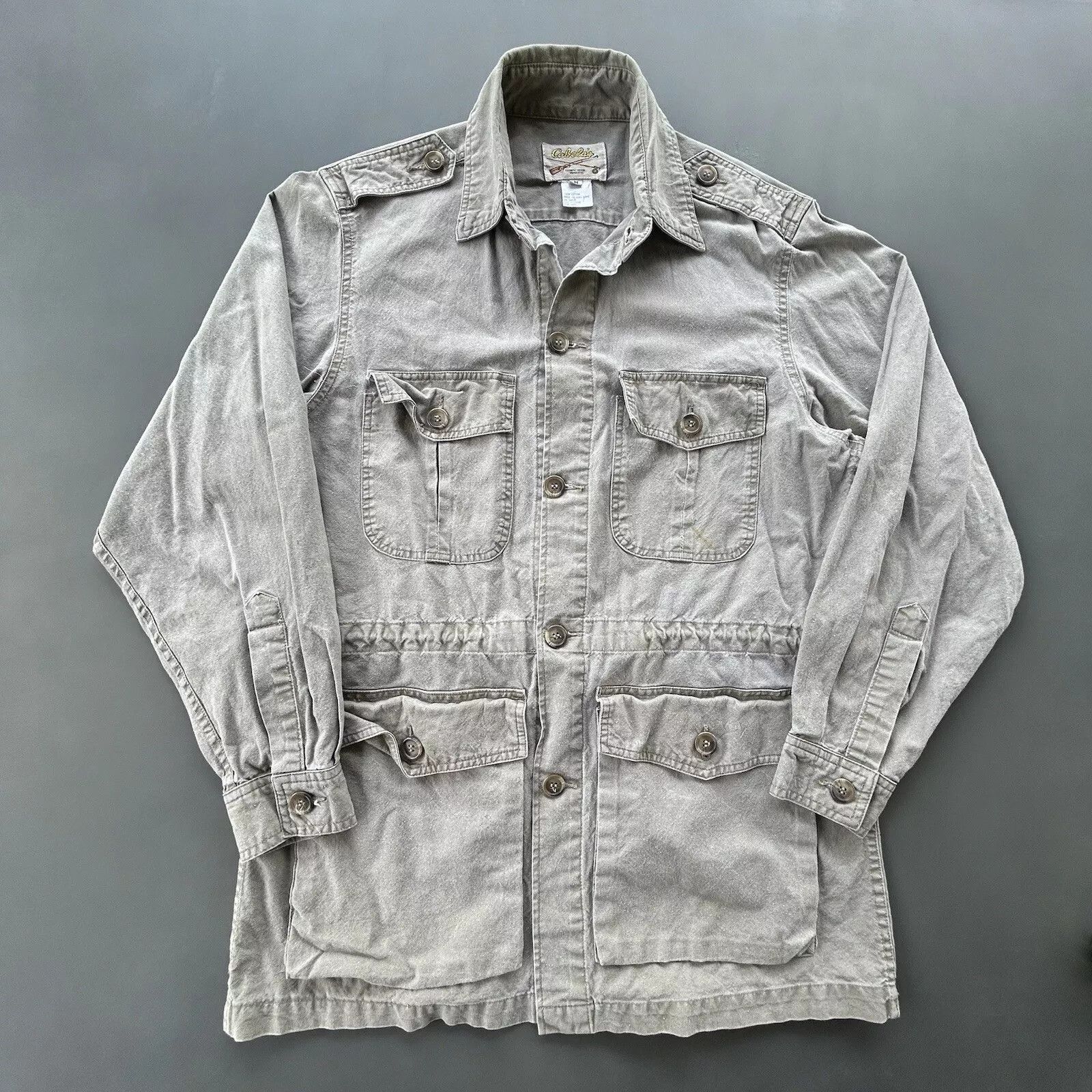 Cabelas VTG 80s Cabelas Jacket Military Khaki 4 Pockets Size US M / EU 48-50 / 2 - 1 Thumbnail