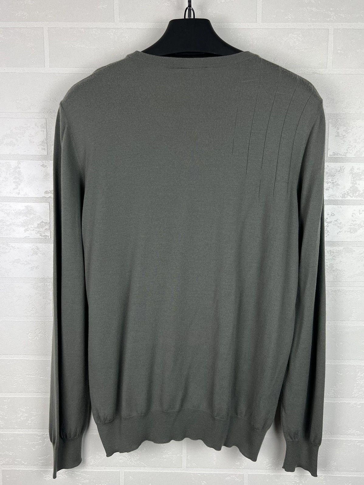 Hermes HERMES Sweater Crewneck Wool Monogram Textured H Gray Men's Size US XXL / EU 58 / 5 - 15 Thumbnail