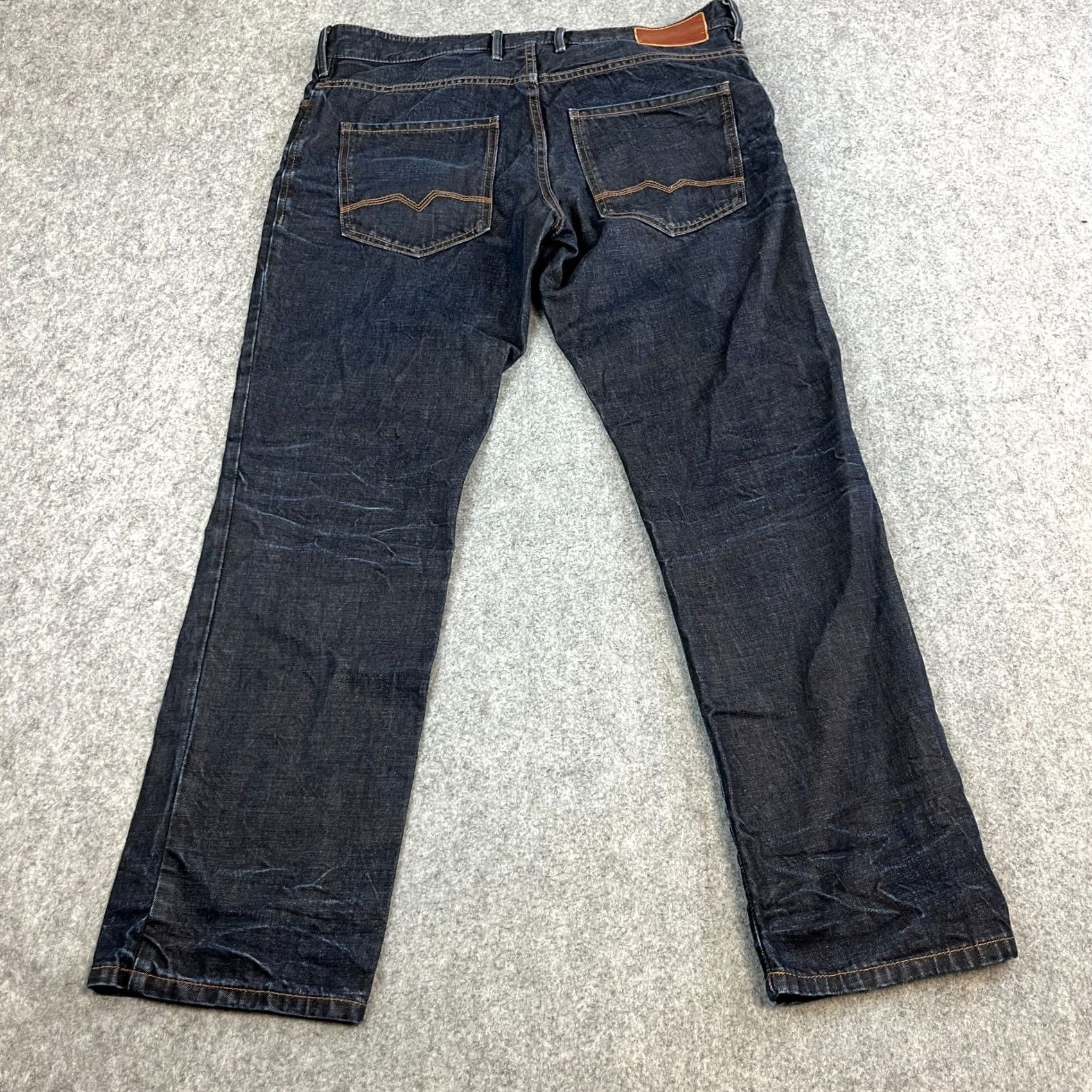 Hugo Boss HUGO BOSS Jeans Regular Straight 36 30 Dark Blue Indigo Whiskers Mens Denim 5-Pocket Design Size US 36 / EU 52 - 2 Thumbnail