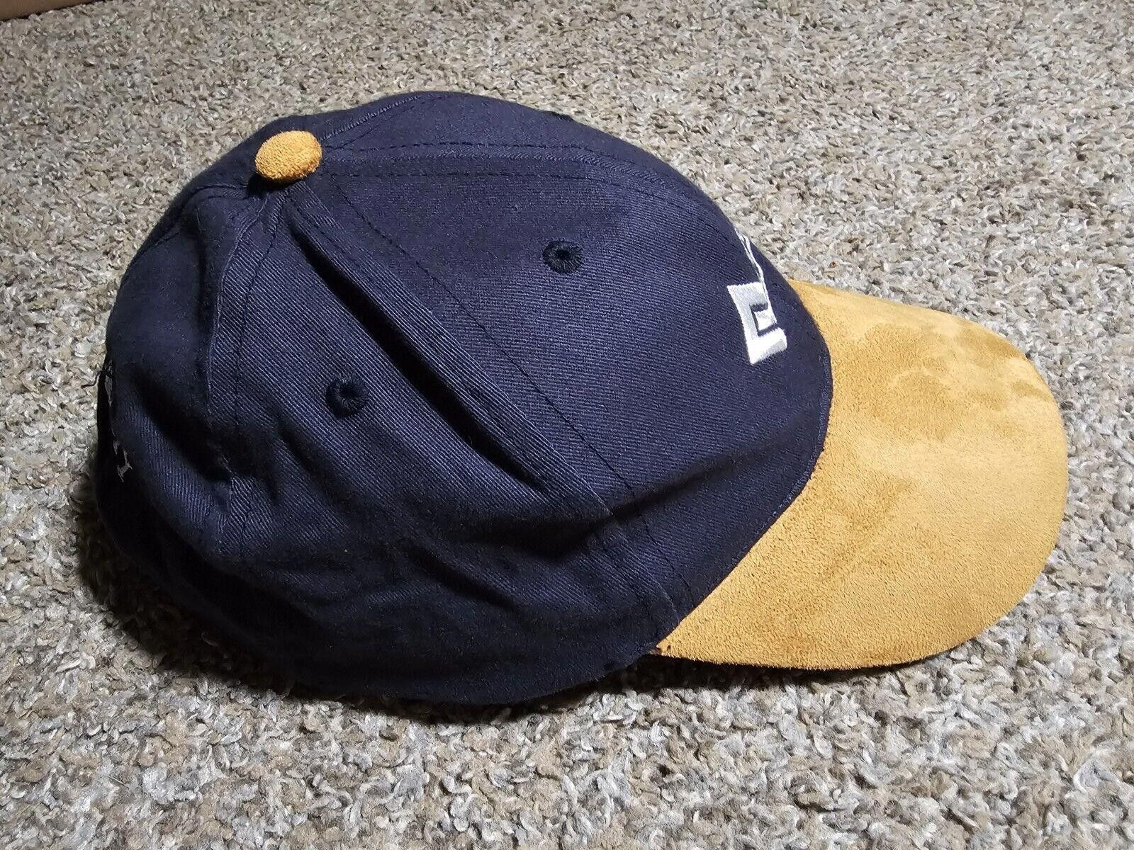 Designer MTI Monash University blue strapback Suede bill hat Size ONE SIZE - 4 Thumbnail
