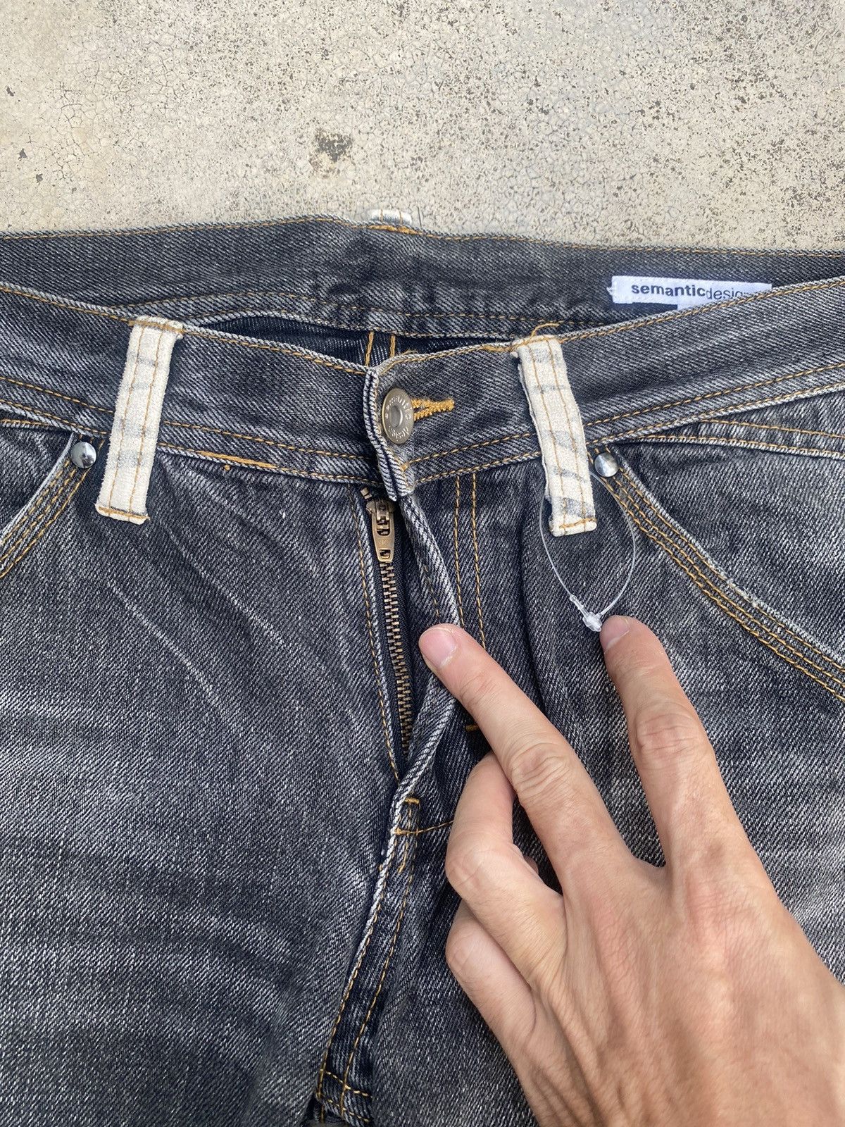 If Six Was Nine Japanese Brand Semantic Clawmark Straightcut Denim Jeans Size US 31 - 6 Thumbnail