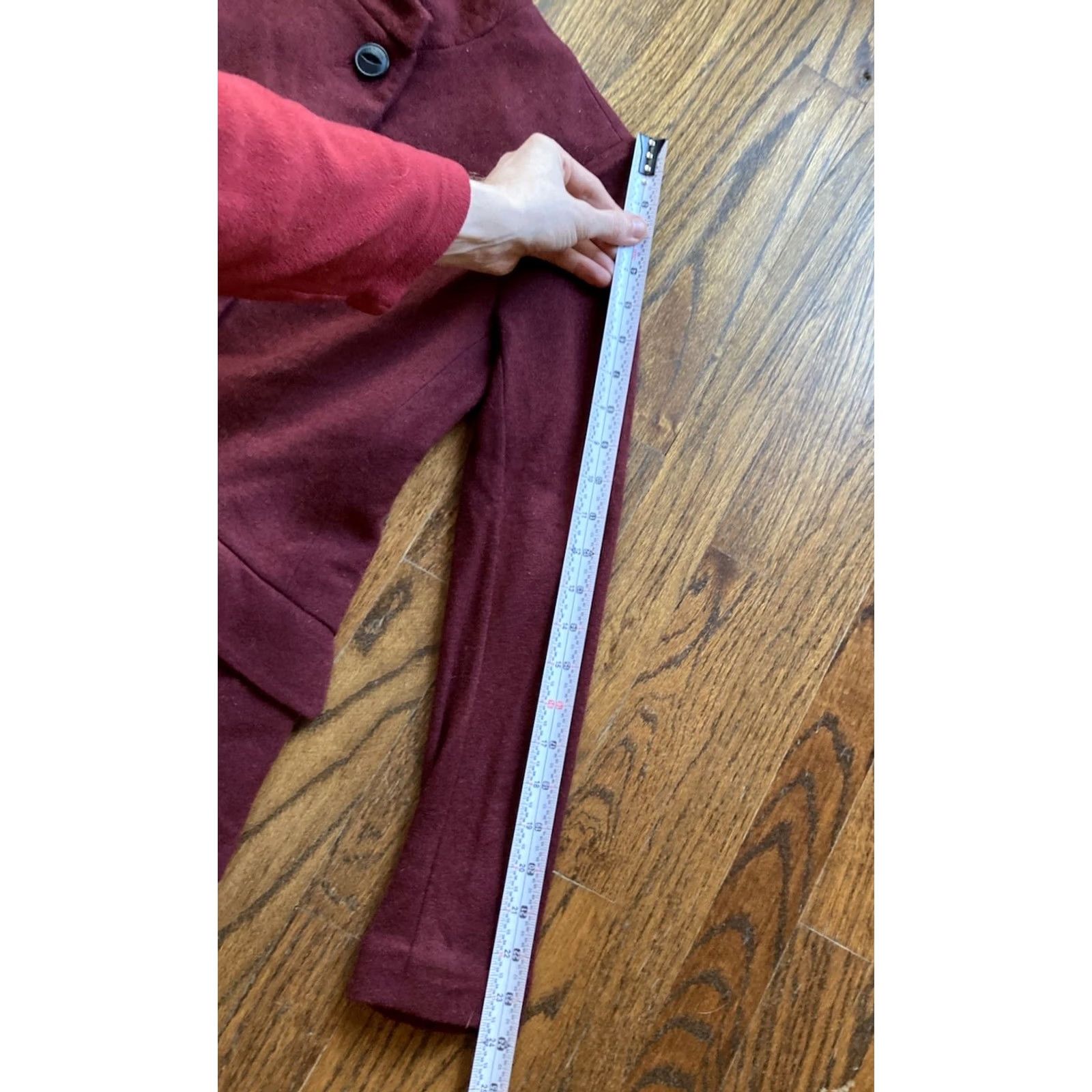 Rag & Bone rag & bone Blazer Womens 2 Wool Burgundy Jacket Coat Slade Quiet Luxury Size XS / US 0-2 / IT 36-38 - 3 Thumbnail