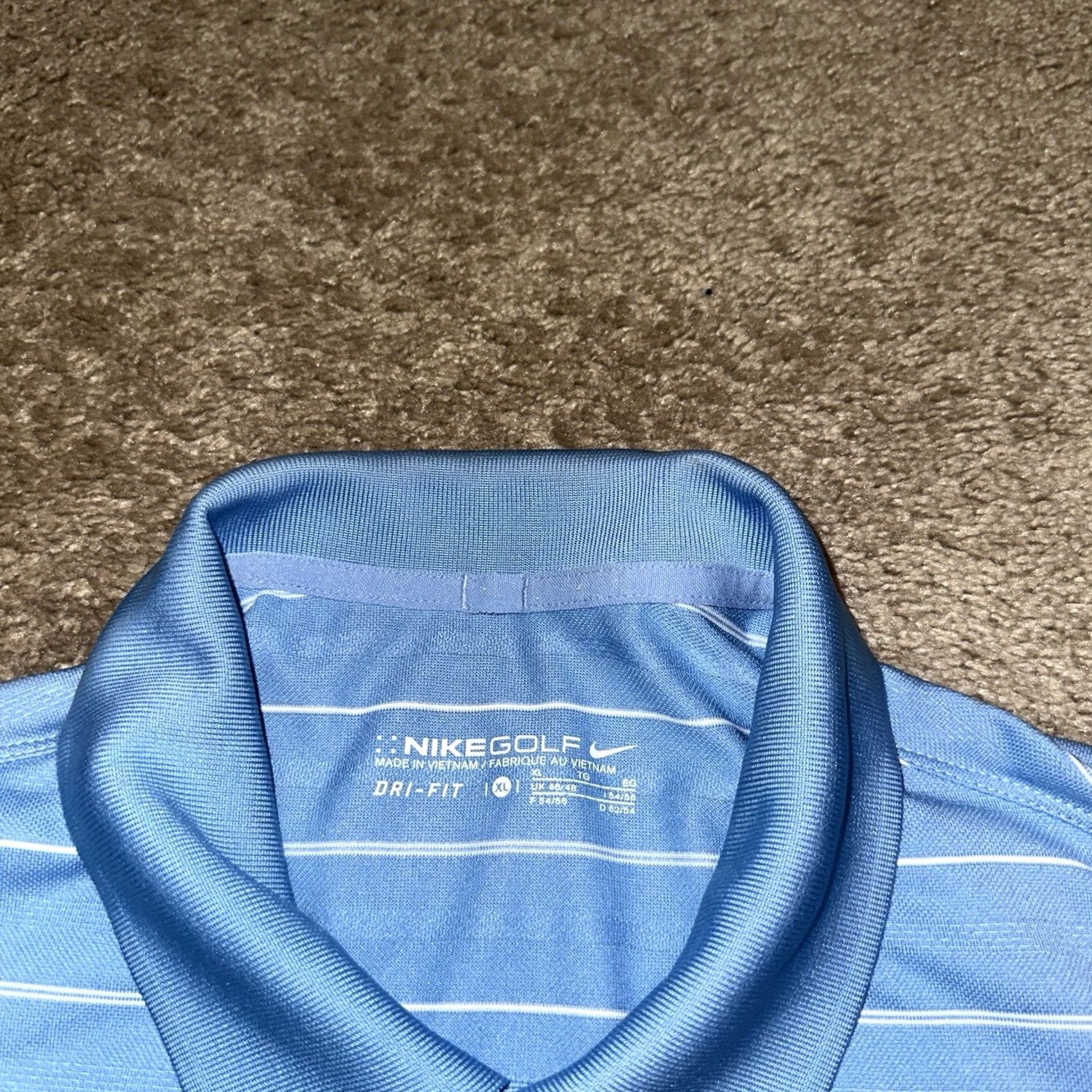 Nike Nike Polo Shirt Mens XL Arnold Palmer Golf Performance Breathable Striped Blue Size US XL / EU 56 / 4 - 3 Thumbnail