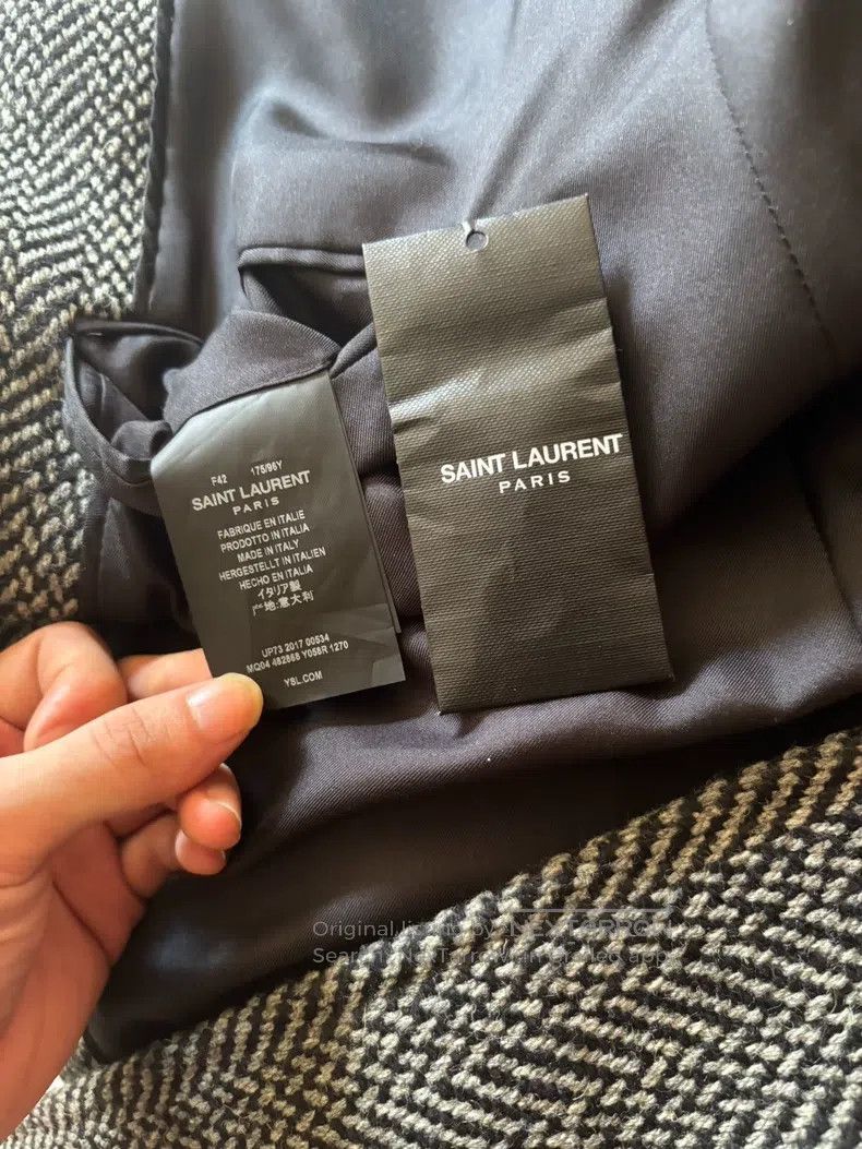 Saint Laurent Paris Saint Laurent Paris Herringbone Tweed Coat Size M / US 6-8 / IT 42-44 - 5 Thumbnail