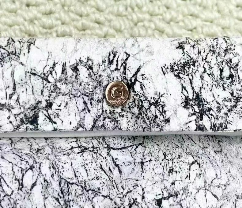 Givenchy Show model black and white oil painting marble te