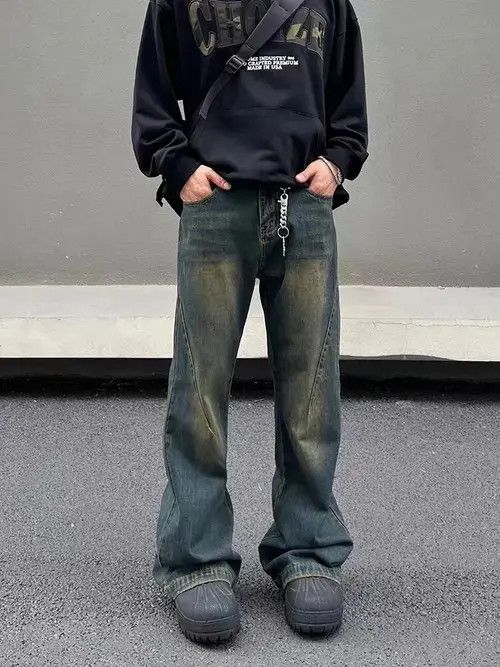 Japanese Brand × Jean Vintage washed distressed mud-dyed micro-flared jeans Size US 32 / EU 48 - 1 Thumbnail