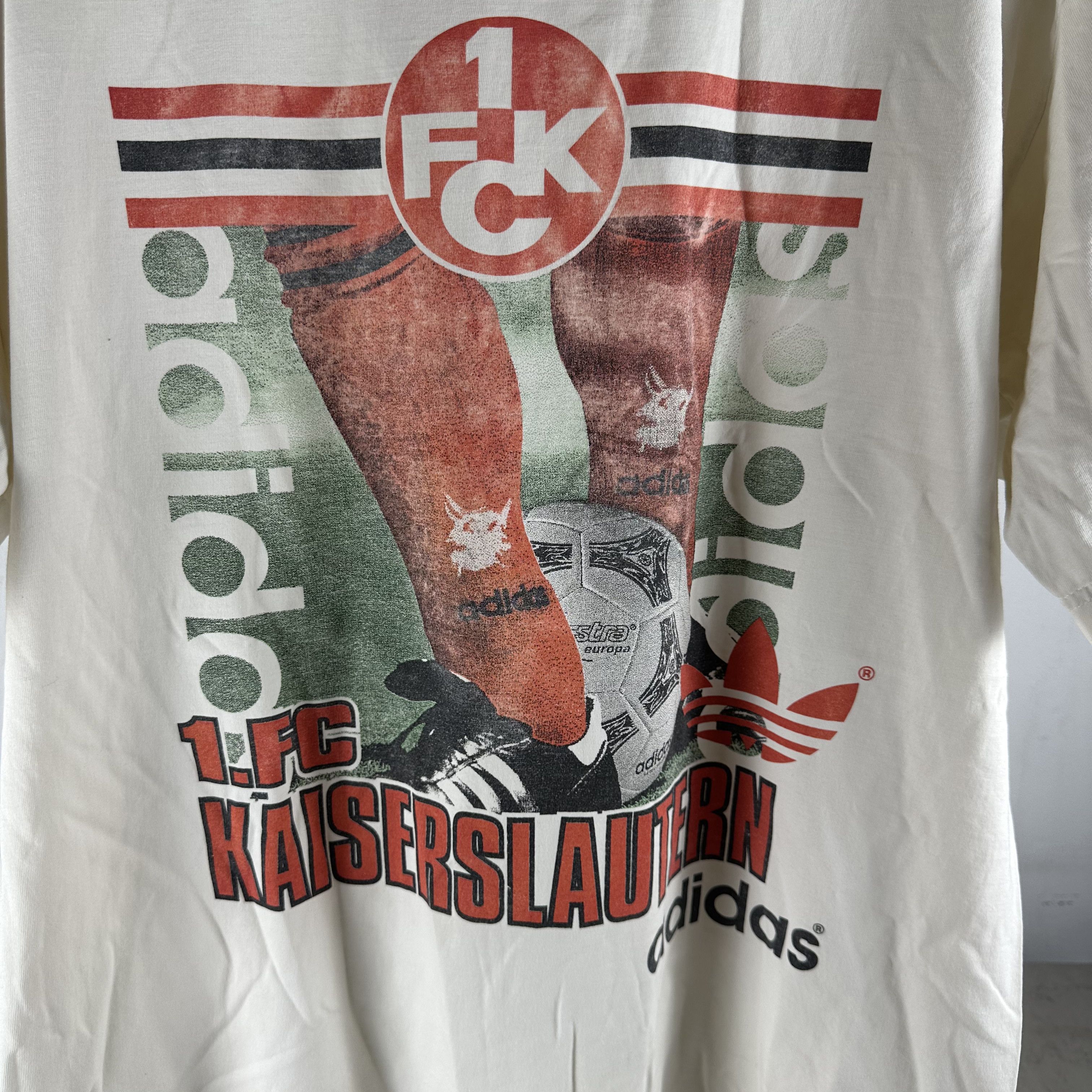 Vintage ​Adidas 90s 1. FC Kaiserslautern German Soccer T-Shirt Size US L / EU 52-54 / 3 - 2 Thumbnail