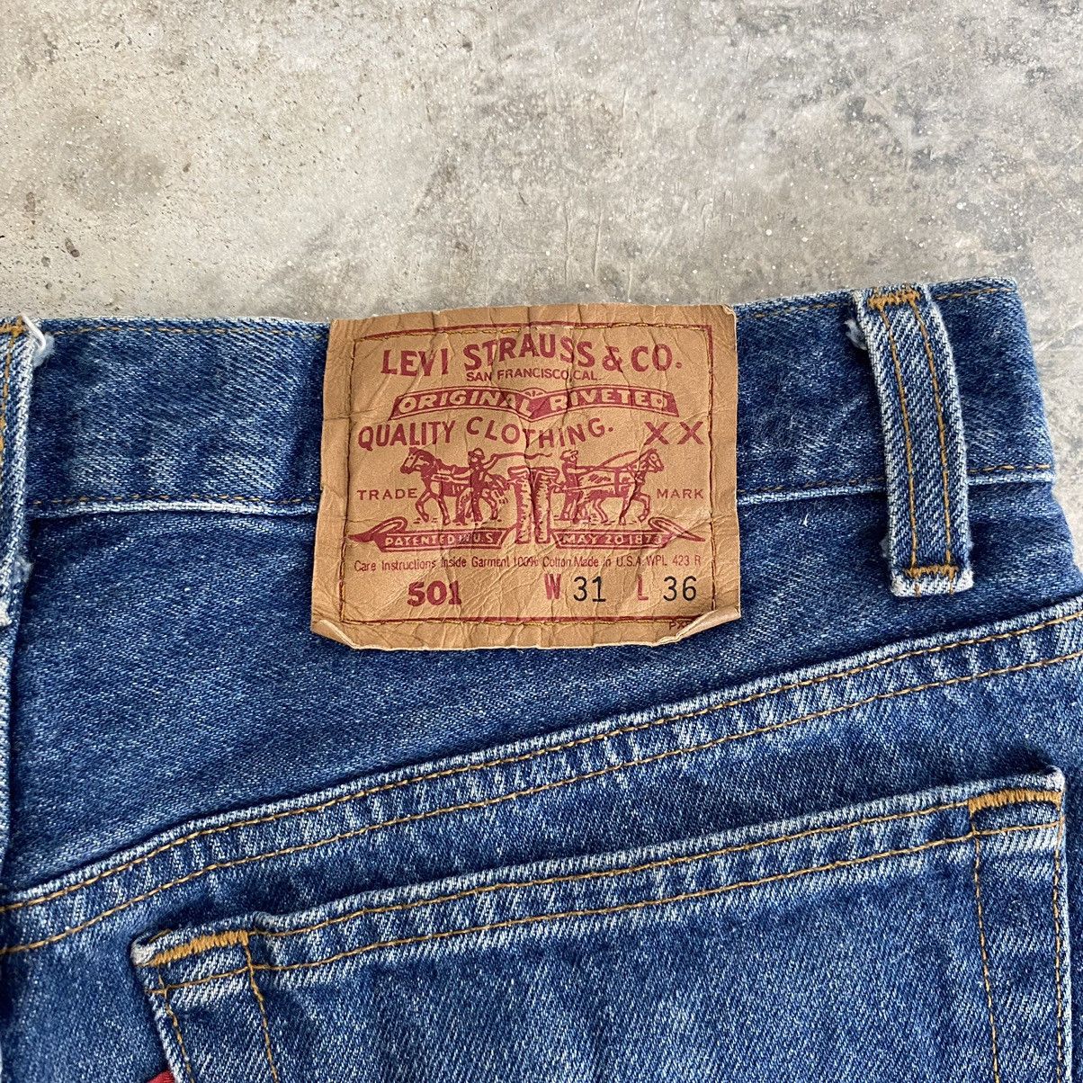 Levi's Size 29x32.5 Vintage 90’s Levis 501 Stonewashed Blue Jeans Size US 29 - 11 Thumbnail