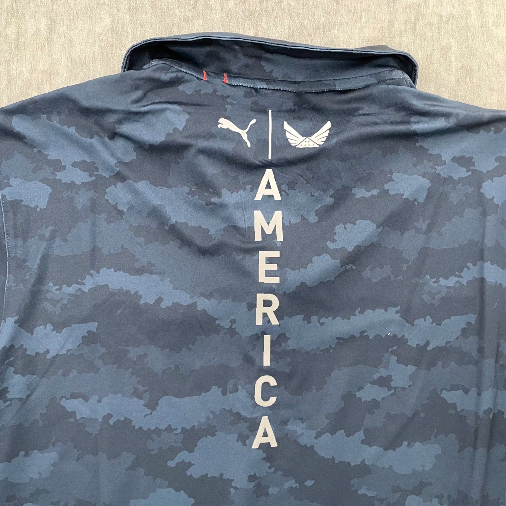 Puma PUMA Polo Shirt Adult Small Blue Camo Volition America Logo Mens S Blue Polo Shirt Camo Volition America Logo Mens S NEW Size US S / EU 44-46 / 1 - 4 Thumbnail