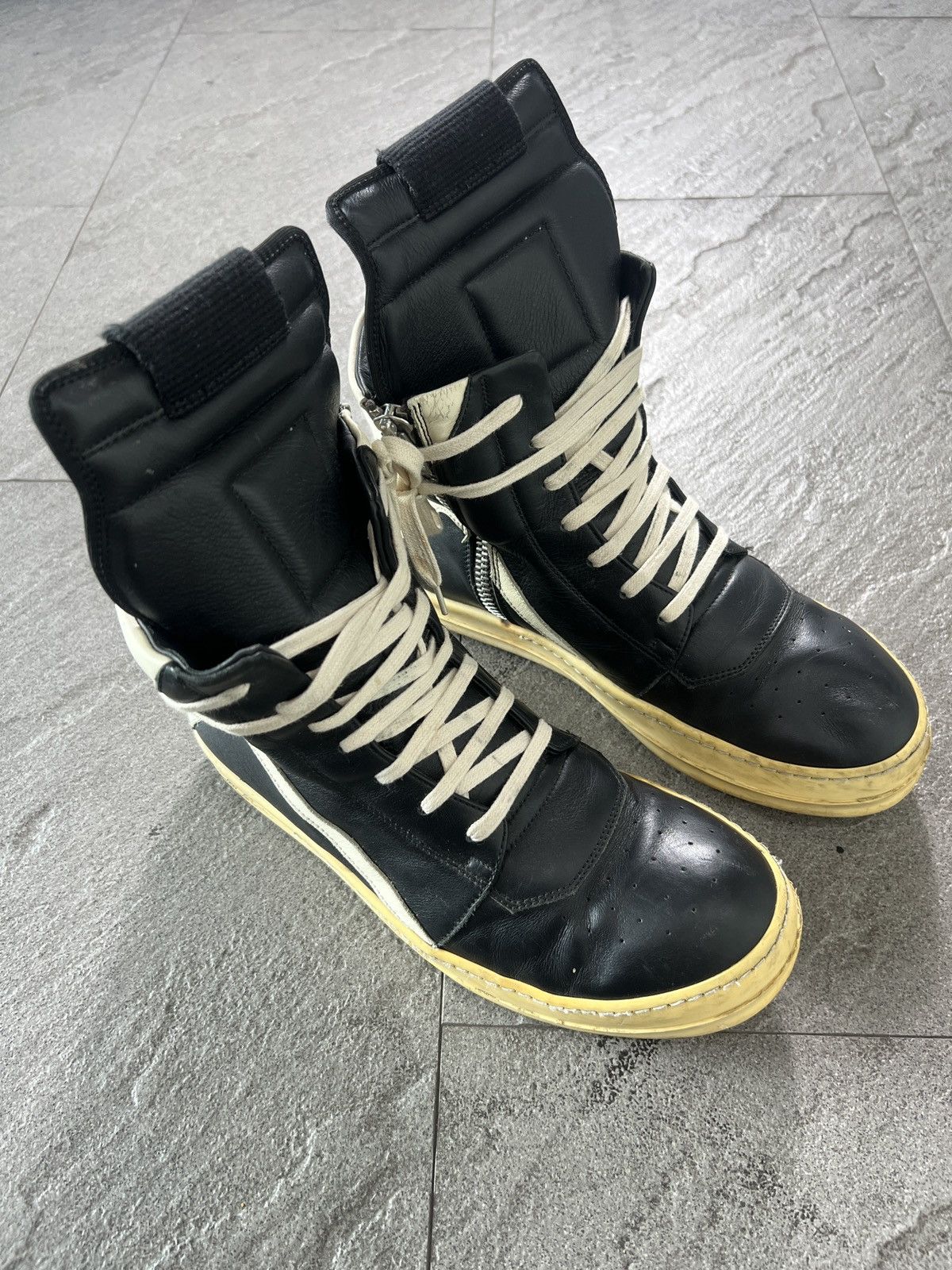 Rick Owens Rick Owens Geobasket High Top Sneakers Black EU40.5 Size US 7.5 / EU 40-41 - 3 Thumbnail