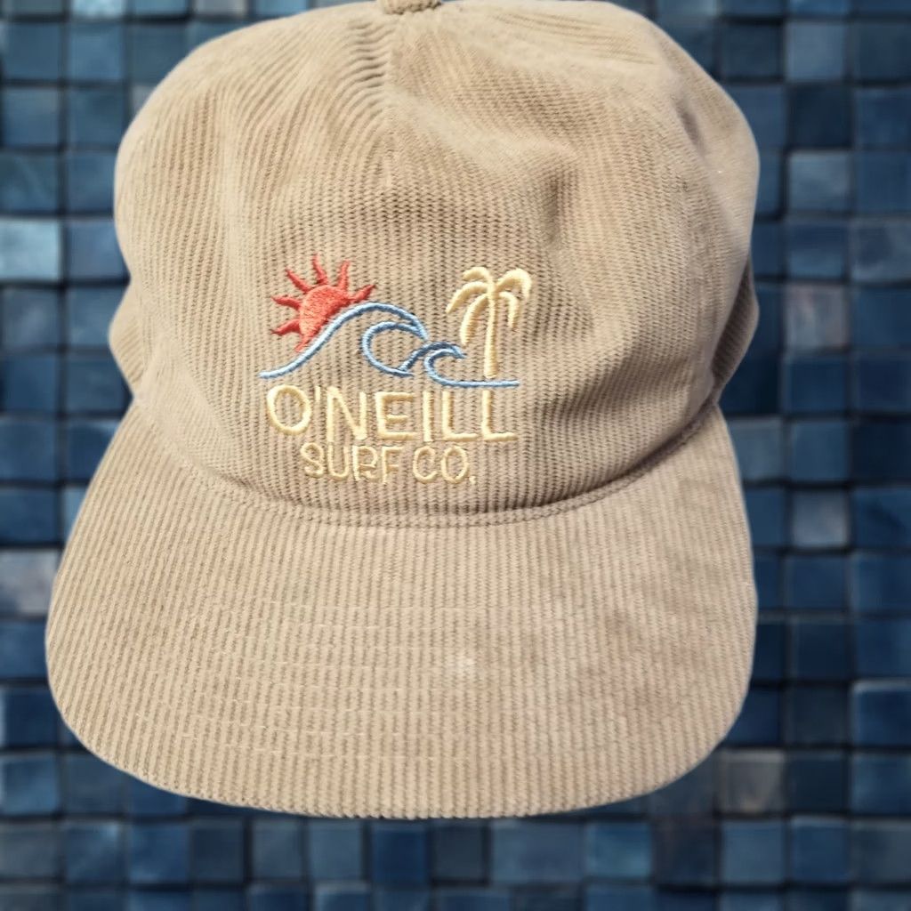 O'Neill O'Neill Mens Snap Back BeIGe Corduroy Beach Surf Co Stringer Hat Cap One Size Beige Beachwear Casual Summer Mens Size ONE SIZE - 1 Thumbnail