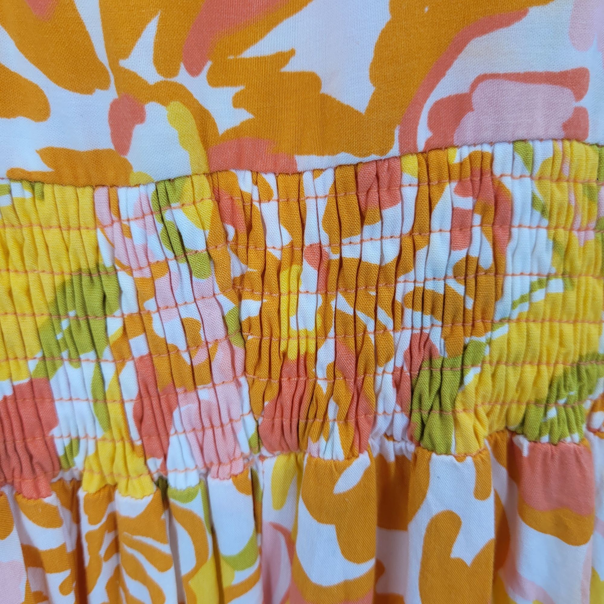 Anthropologie Abel The Label Sz S Pink Orange Floral Tie Cutout Halter Max Size S / US 4 / IT 40 - 7 Thumbnail
