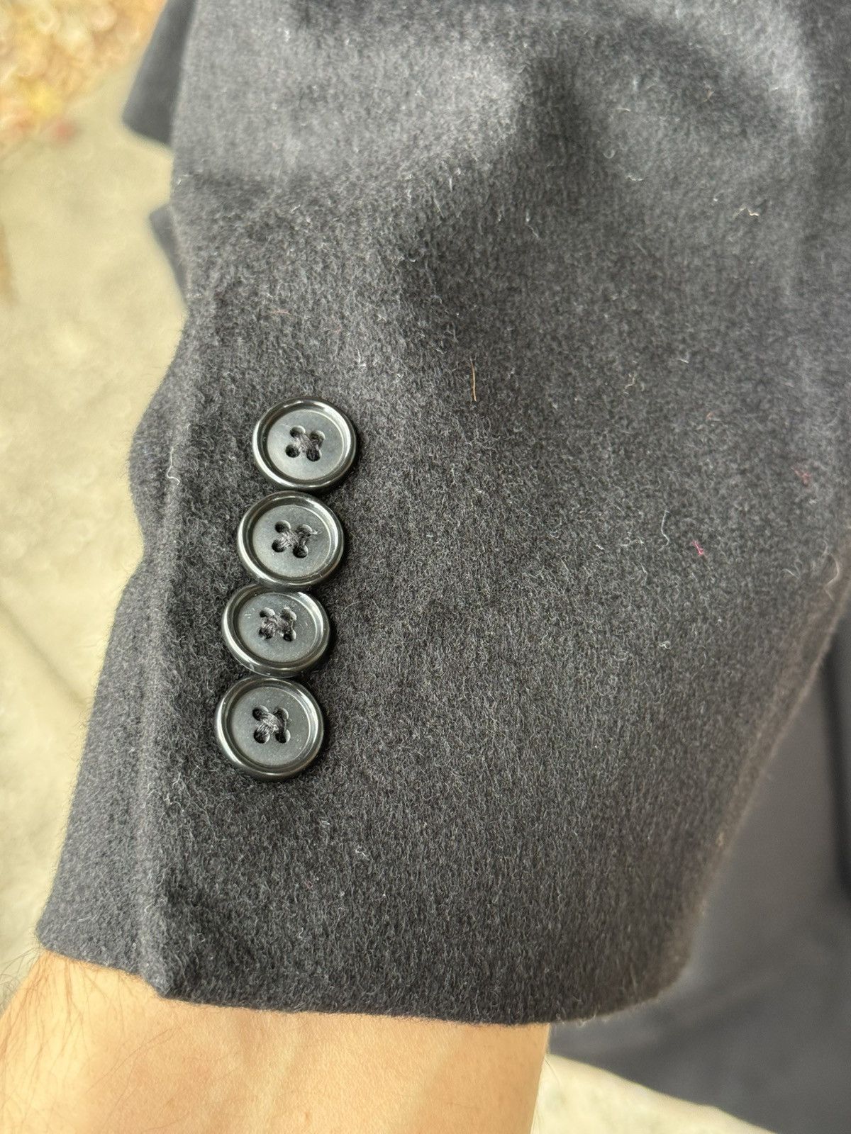 Jos. A. Bank 90s Single-Breasted Black Cashmere Overcoat Size US L / EU 52-54 / 3 - 9 Thumbnail