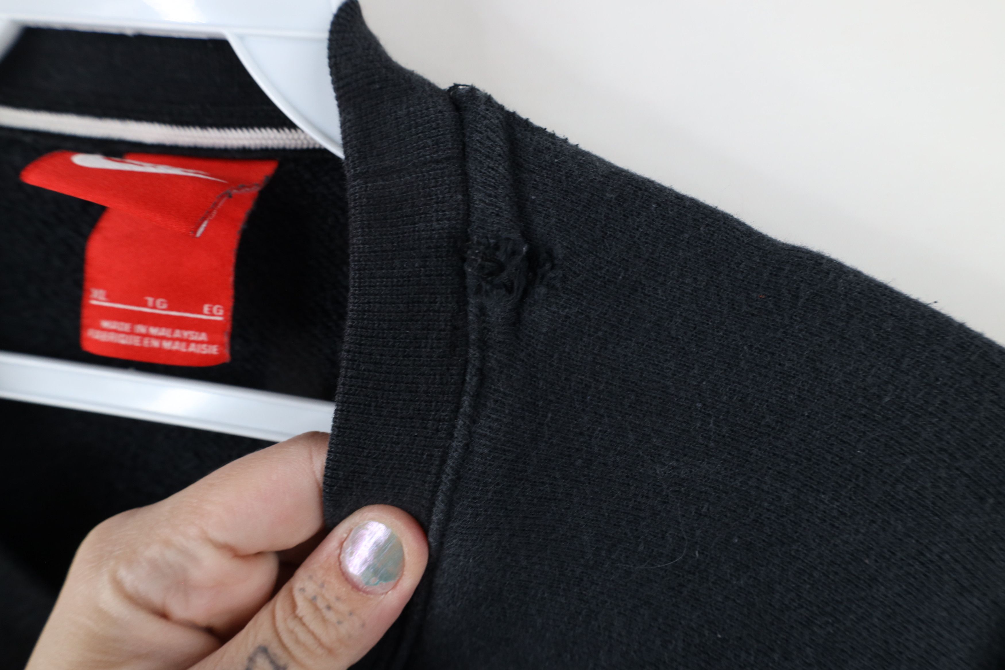 Nike × Vintage Vintage Nike Sportswear Striped Box Logo Crewneck Sweatshirt Size US XL / EU 56 / 4 - 5 Thumbnail