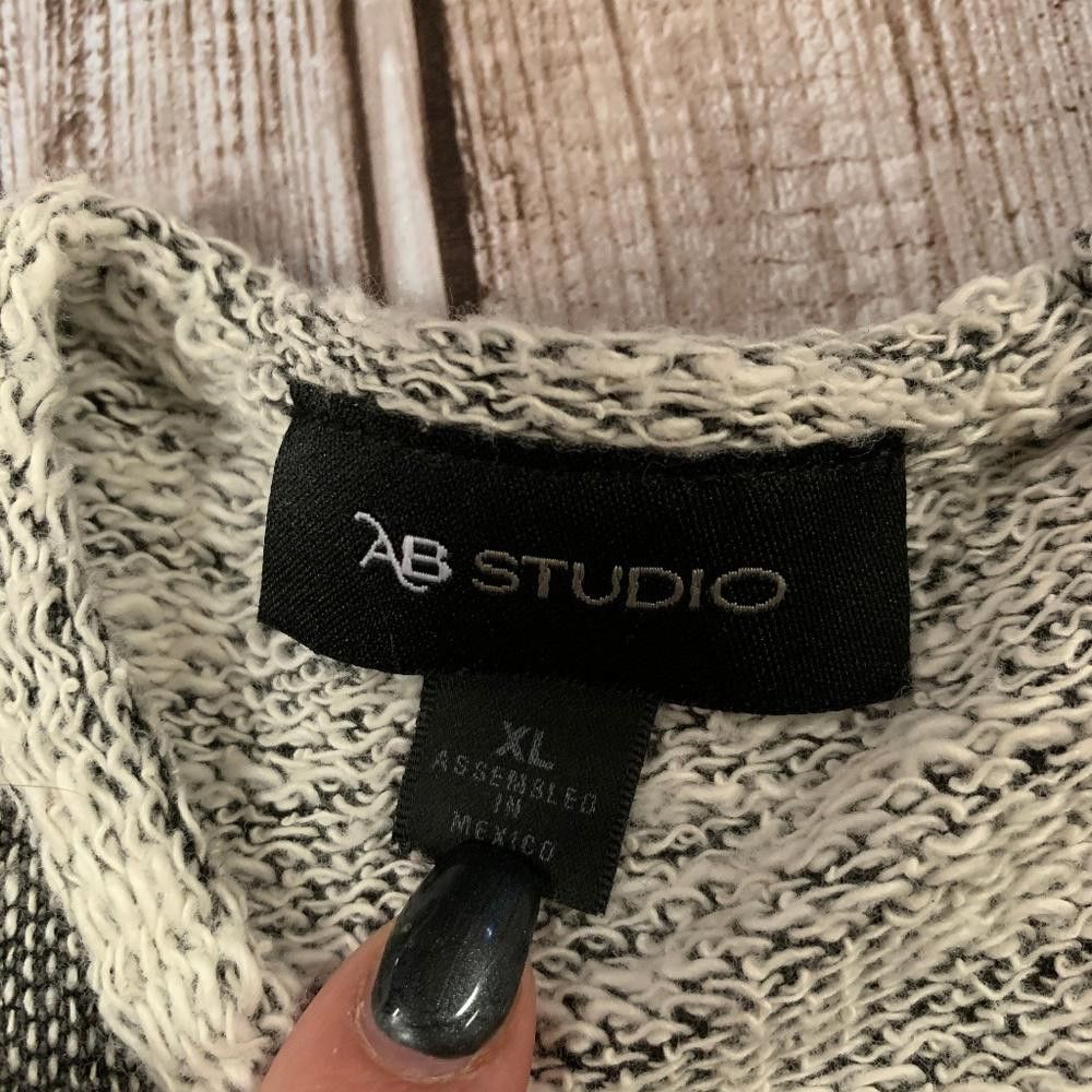 Designer AB Studio Knit Colorblock Zipper Back Sweater, XL Size XL / US 12-14 / IT 48-50 - 7 Thumbnail