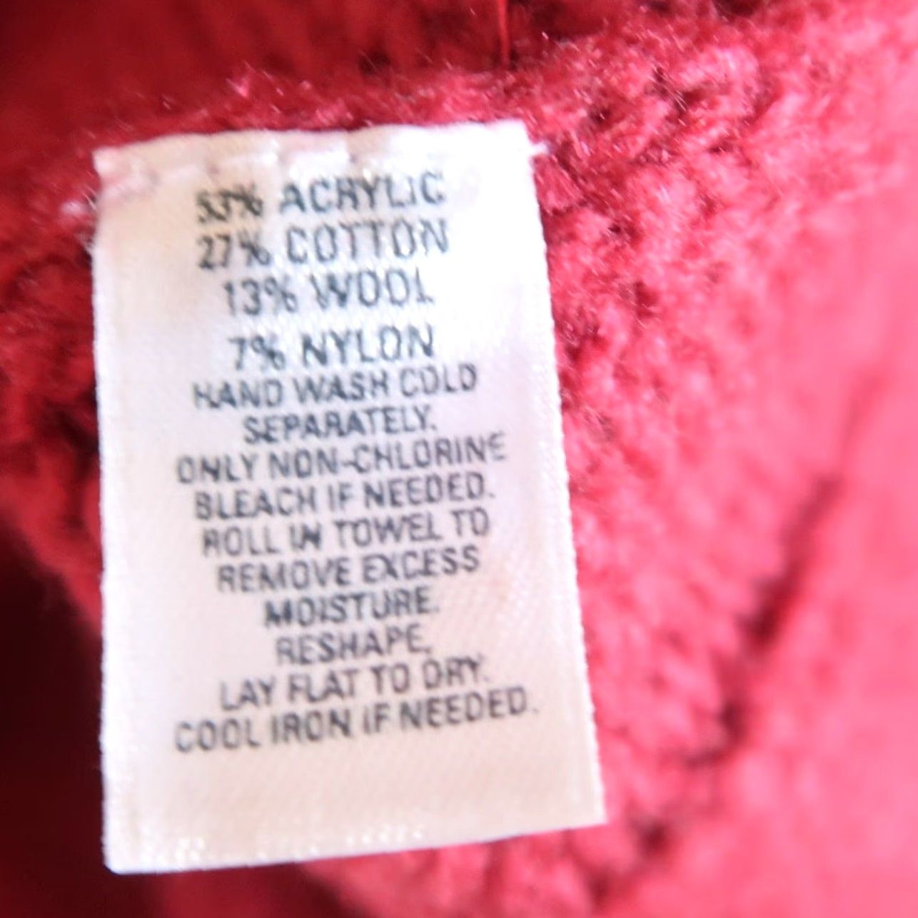 Vintage VINTAGE Tildon Cardigan Hooded Cable-Knit Wool Blend Red Burgundy Knit Sweater M Women Size M / US 6-8 / IT 42-44 - 6 Thumbnail