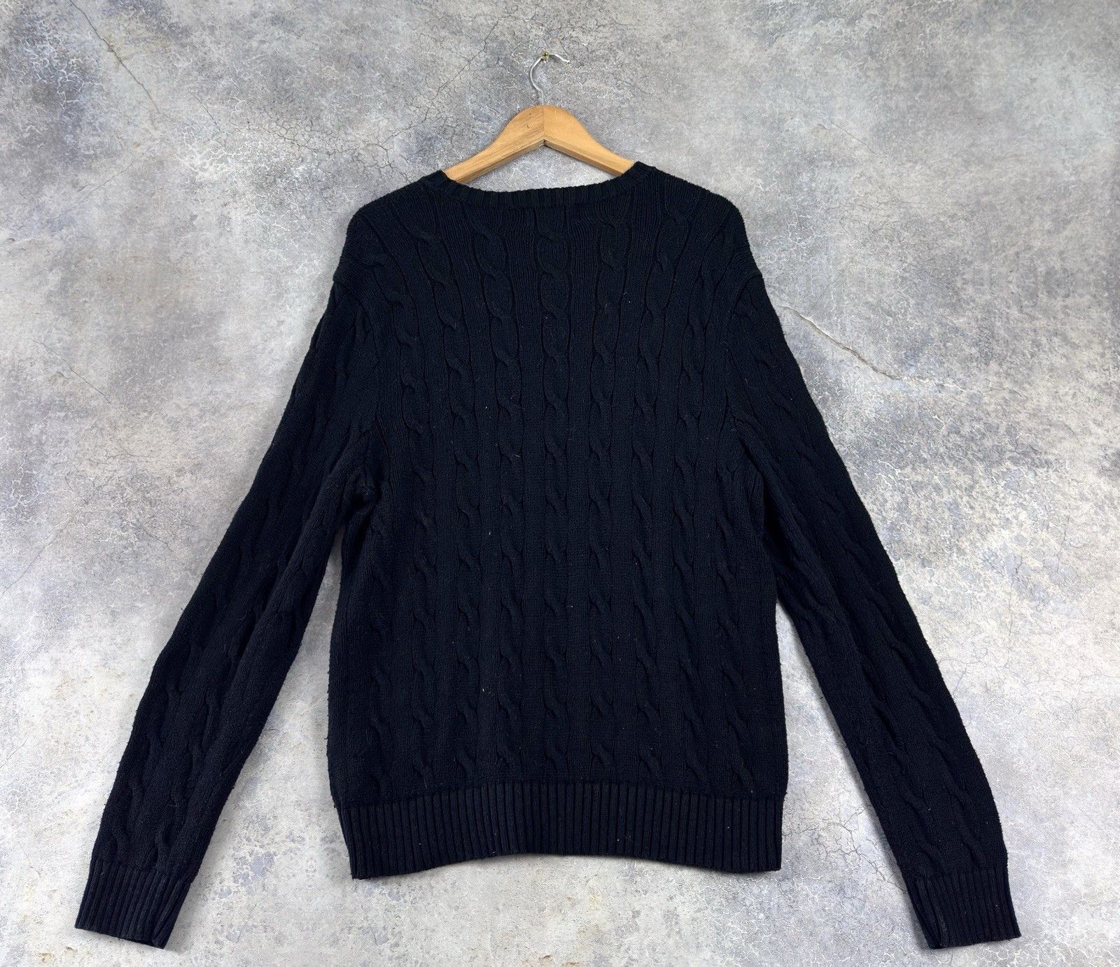 Polo Ralph Lauren POLO RALPH LAUREN Vintage Black Knit Crewneck Sweaters Size US L / EU 52-54 / 3 - 7 Thumbnail
