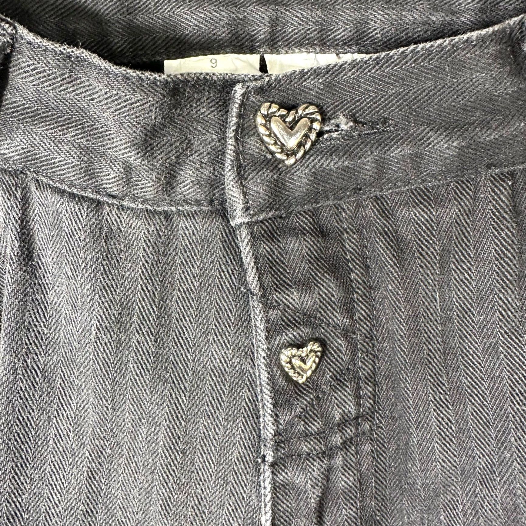 Vintage VINTAGE Western Ethics Black Herringbone Heart Button High Waist Jeans Womens 9 Size 30" / US 8 / IT 44 - 5 Thumbnail