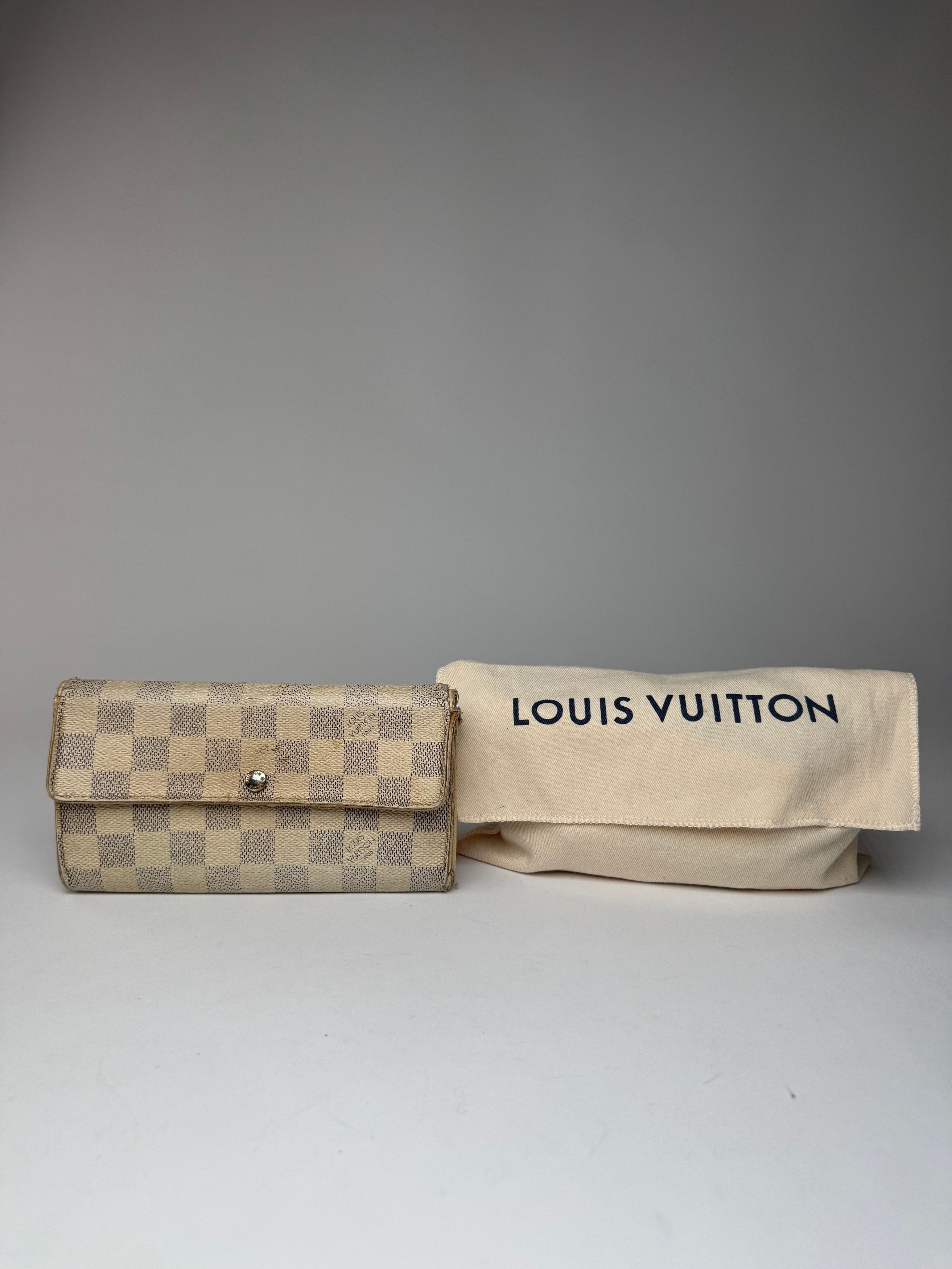 Louis Vuitton Vintage Damier Monogram Leather wallet white grey Size ONE SIZE - 1 Thumbnail