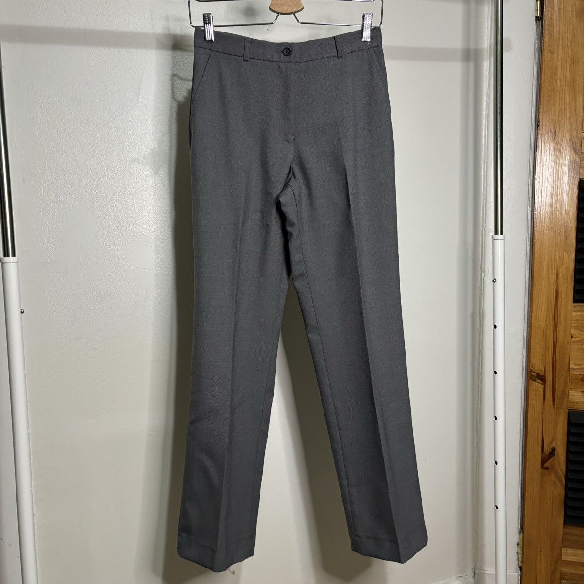 Vintage Vintage 1990s Grey Pleated Trousers Size 28" / US 6 / IT 42 - 1 Thumbnail