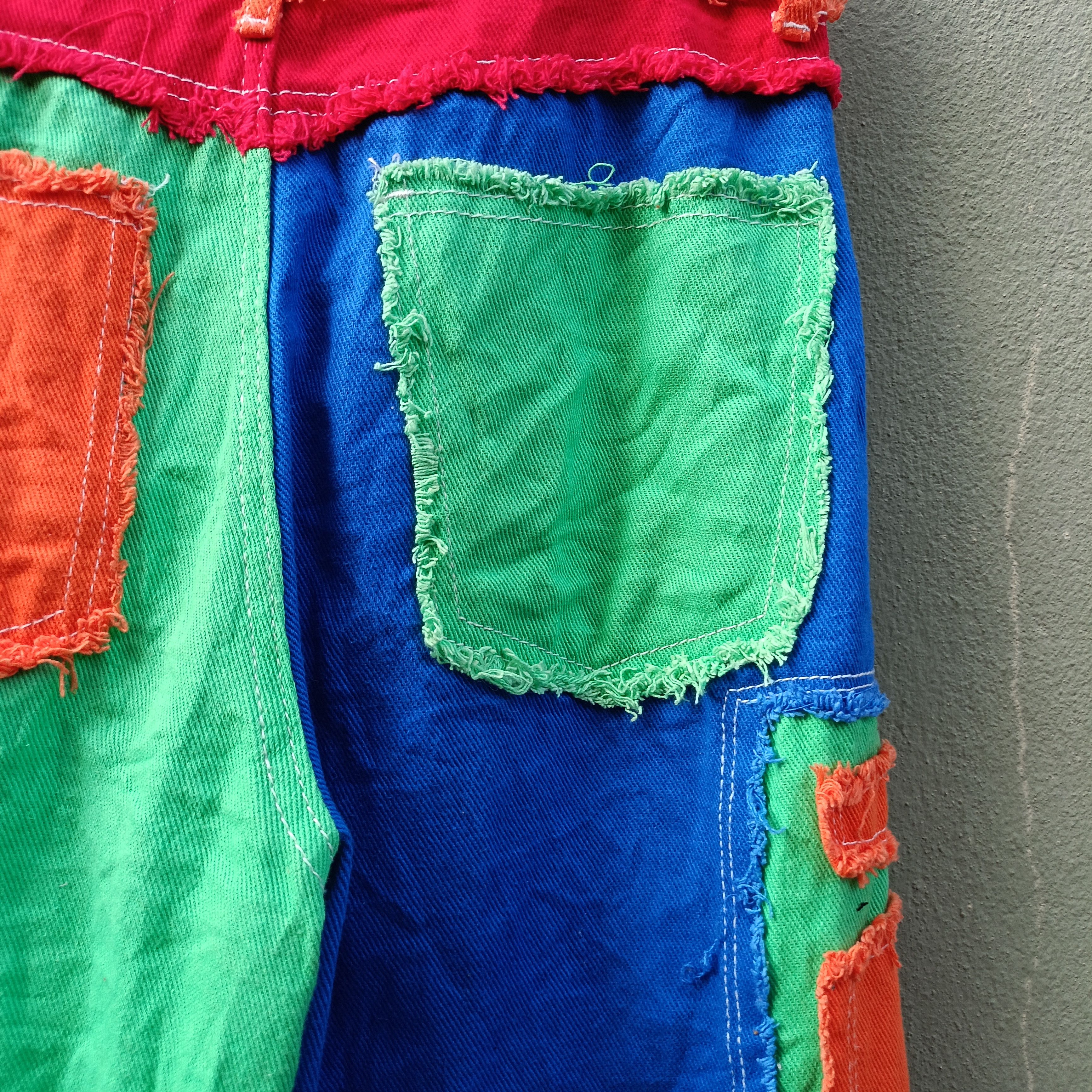 Japanese Brand Patchwork Multicolour Jeans Size US 30 / EU 46 - 18 Thumbnail