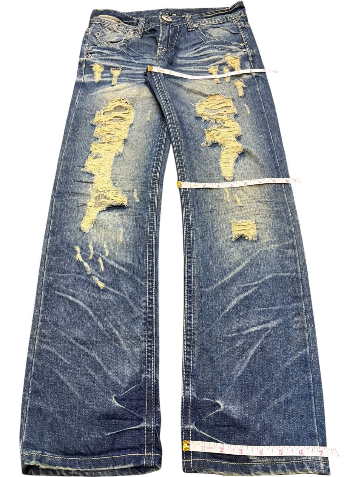 Ksubi Vintage Japanese Brand Rusty Mud Wash Distressed Jeans Size 29" - 8 Thumbnail