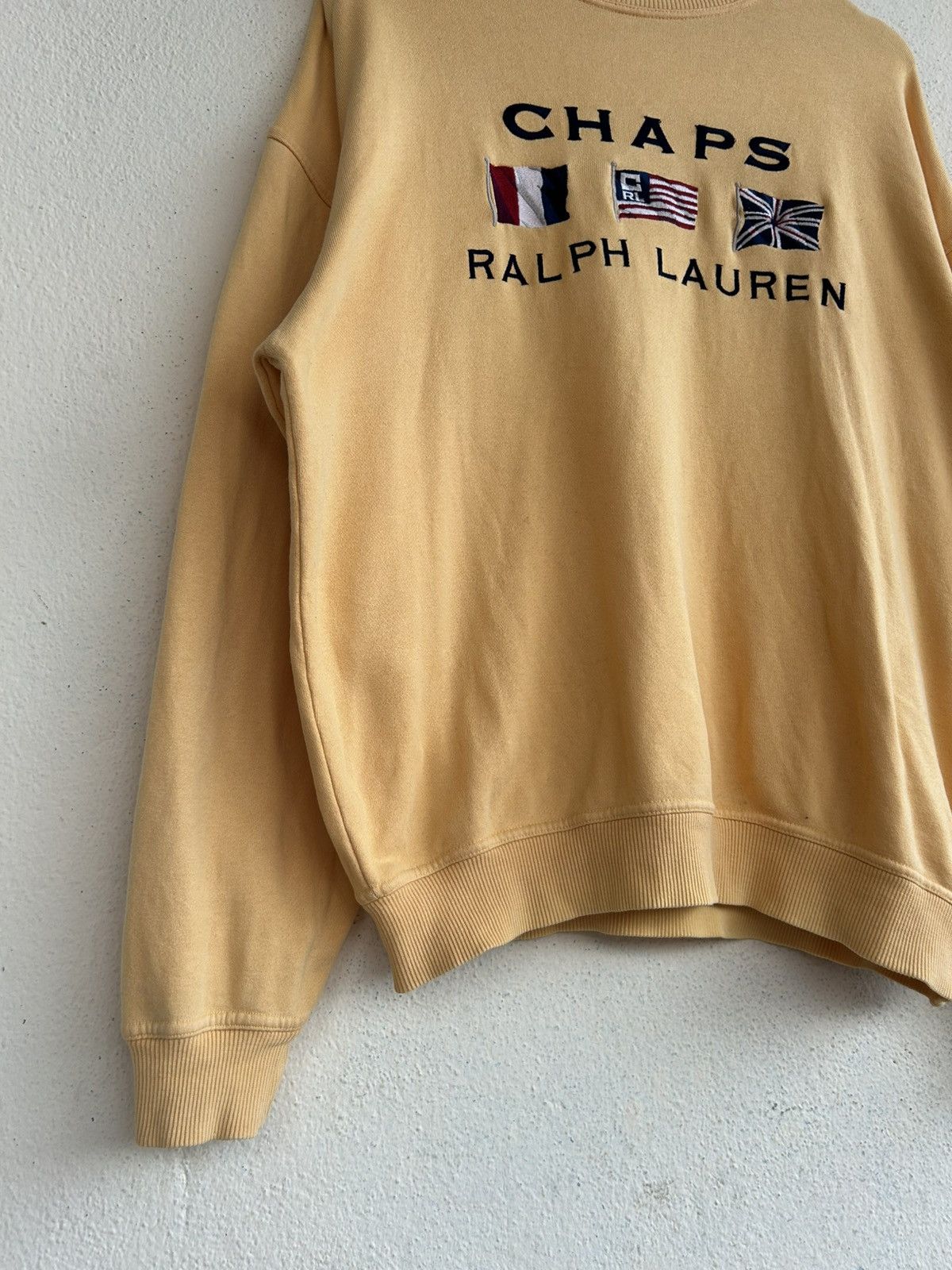 Chaps Ralph Lauren × Ralph Lauren × Vintage Vintage Chaps Ralph Lauren Cross Flag Sweatshirt Size US L / EU 52-54 / 3 - 5 Thumbnail