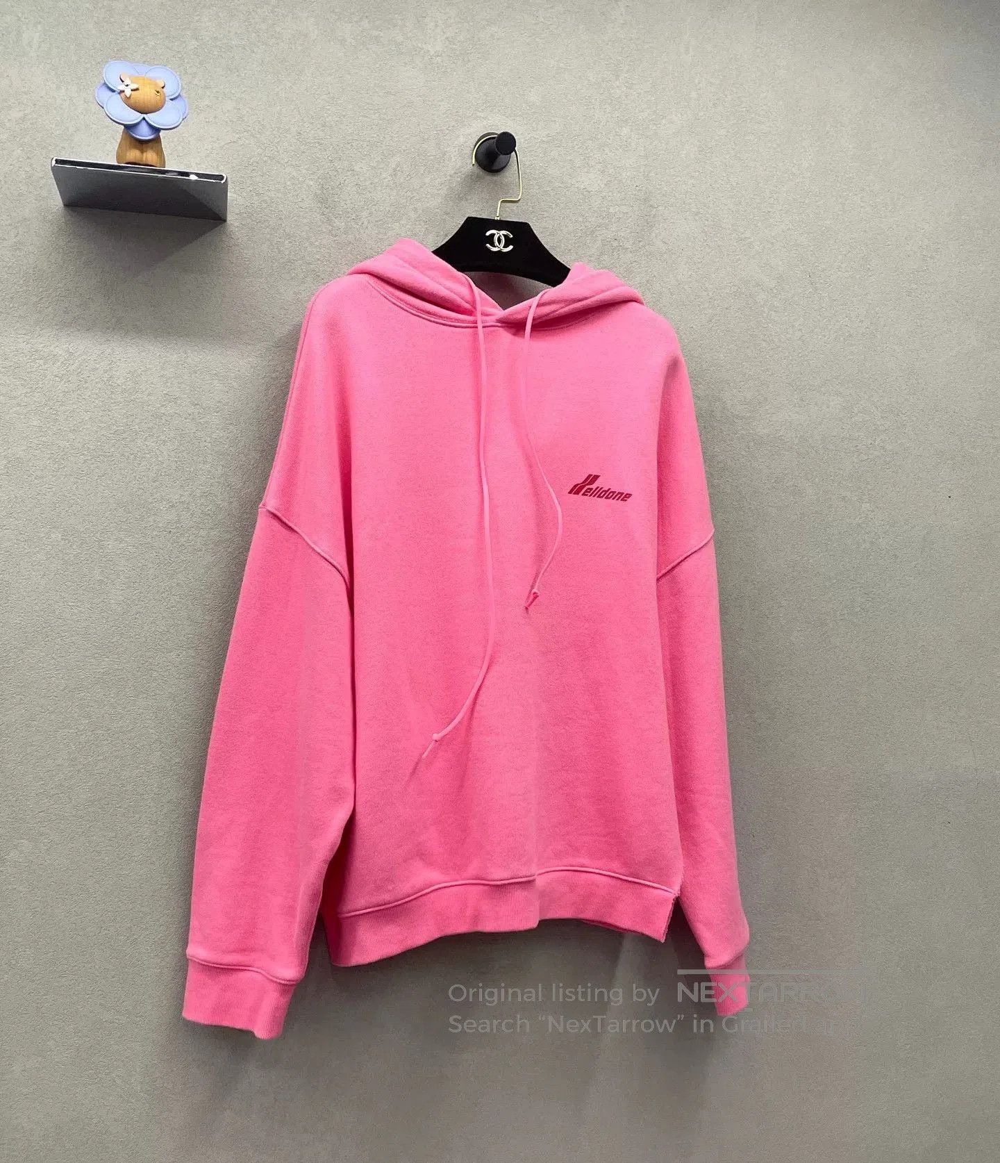WE11DONE Welldone Pink Hoodie. Size S / US 4 / IT 40 - 3 Thumbnail