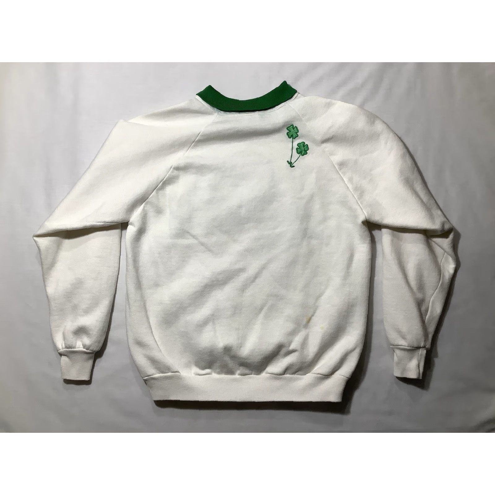 Jerzees VINTAGE Jerzees Sweater Pullover Large Ivory 80s Embroidered Crew Neck Long Sleeve Womens Pullover, Casual, Cotton, USA Made, Animal Print, Size L Size L / US 10 / IT 46 - 6 Thumbnail