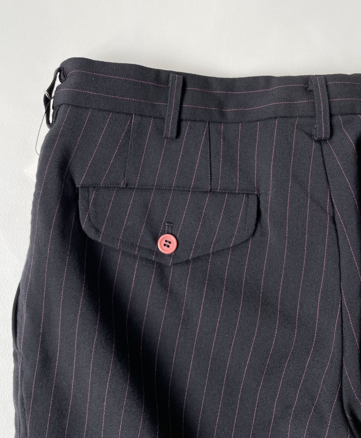 Comme des Garcons A/W 04 Blue/Pink Pinstripe Wool Trousers Size US 32 / EU 48 - 12 Thumbnail