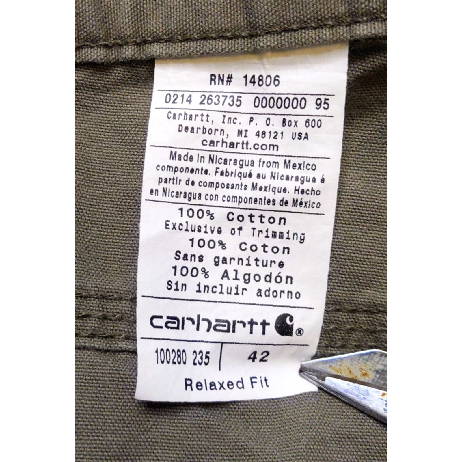 Carhartt Carhartt Shorts Mens 42 Relaxed Fit Canvas Work Utility Cargo Green Gray SVG? Size US 42 / EU 58 - 2 Thumbnail