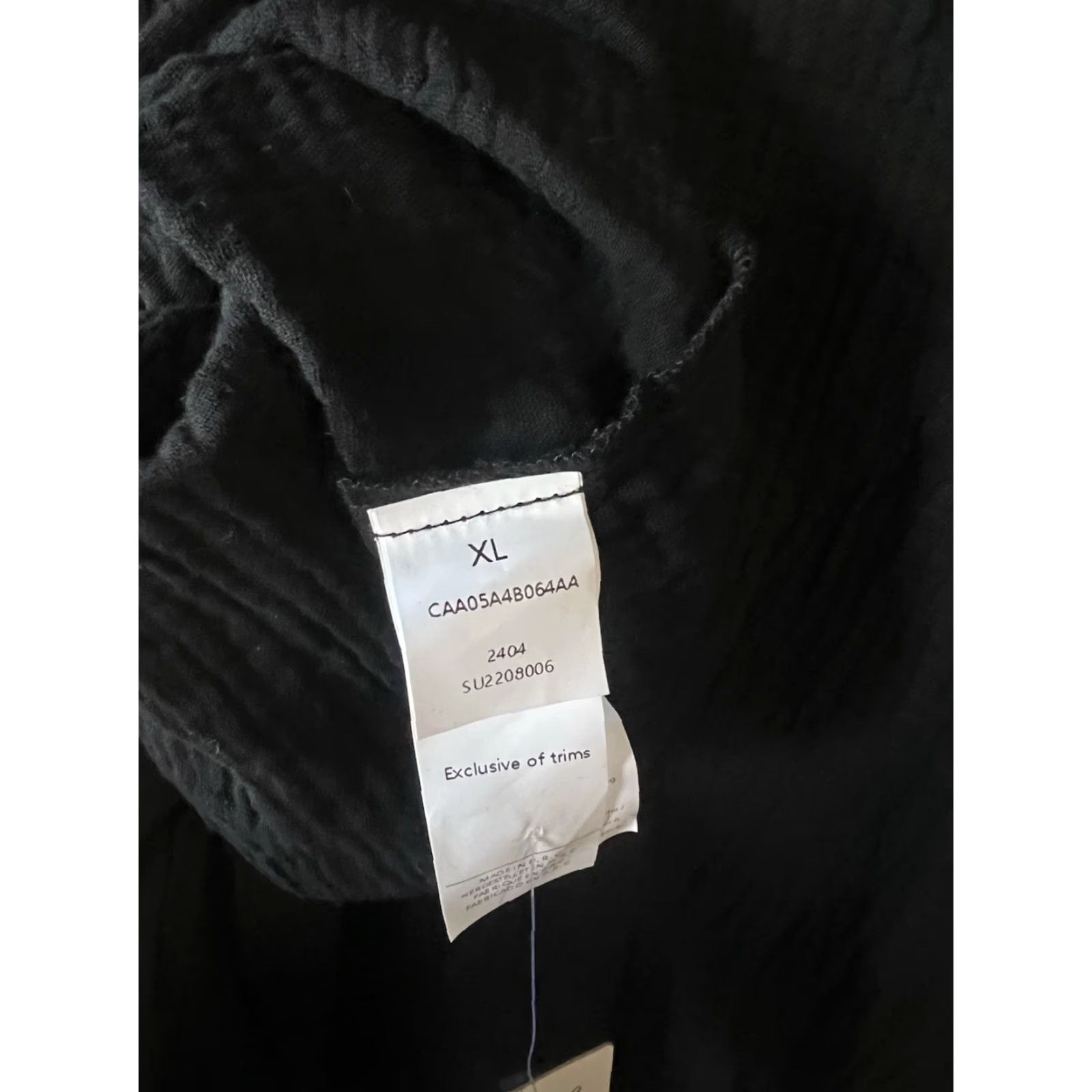 Vintage Cupshe Womens Black Short Sleeve Cover Up XL T-Shirt Short Sleeve Size 40" / US 18 - 3 Thumbnail