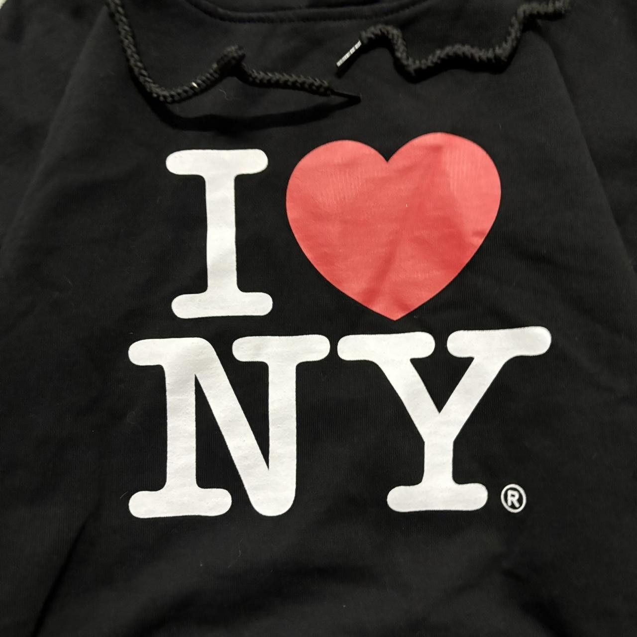 I Love NY × Vintage Crazy Vintage Y2K/2000s Black Cute I Love NY Scene Cyber Graphic Hoodie! Size S / US 4 / IT 40 - 5 Thumbnail