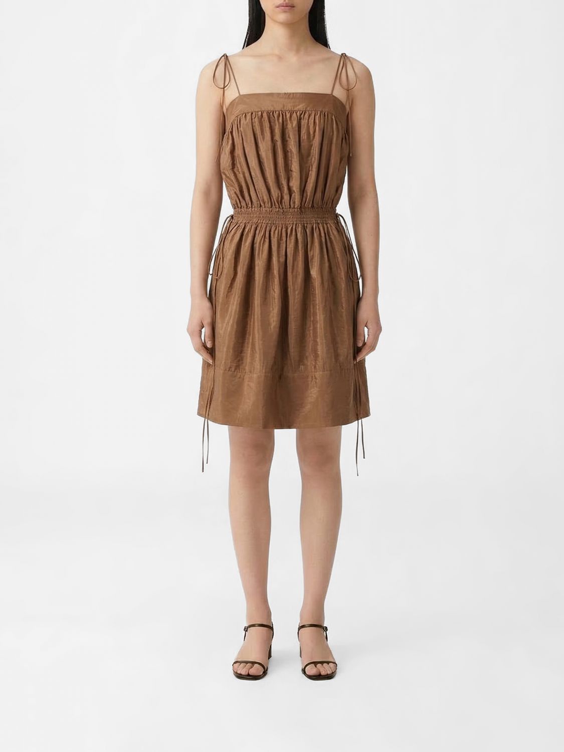 Saint Laurent Paris Saint Laurent Dress Woman Coffee Size XS / US 0-2 / IT 36-38 - 1 Thumbnail