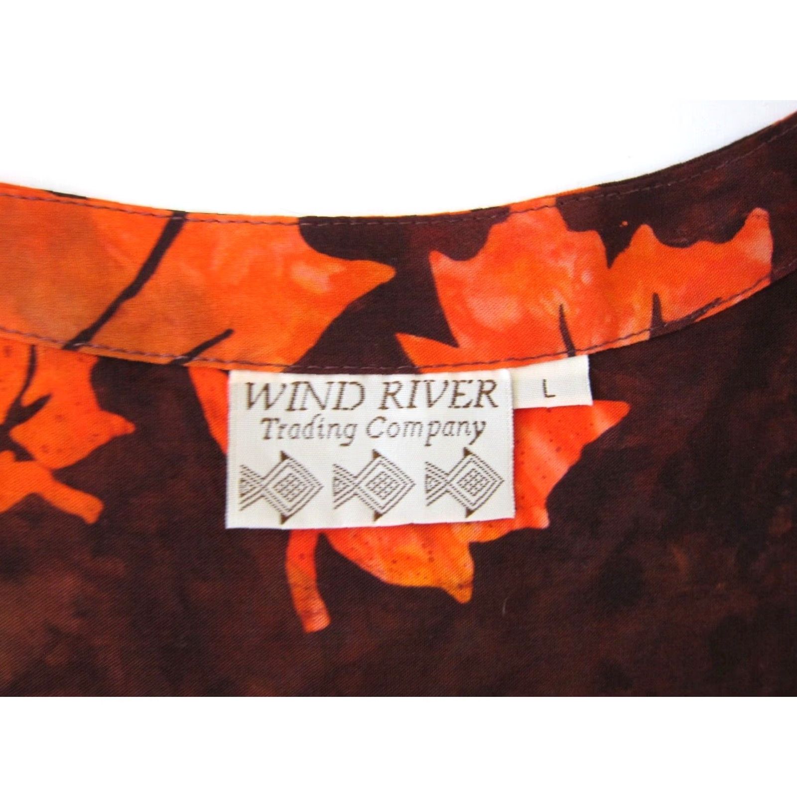 Vintage VINTAGE Wind River Trading Company Rayon Orange Red Tunic Open Tank Blouse Large Size L / US 10 / IT 46 - 3 Thumbnail