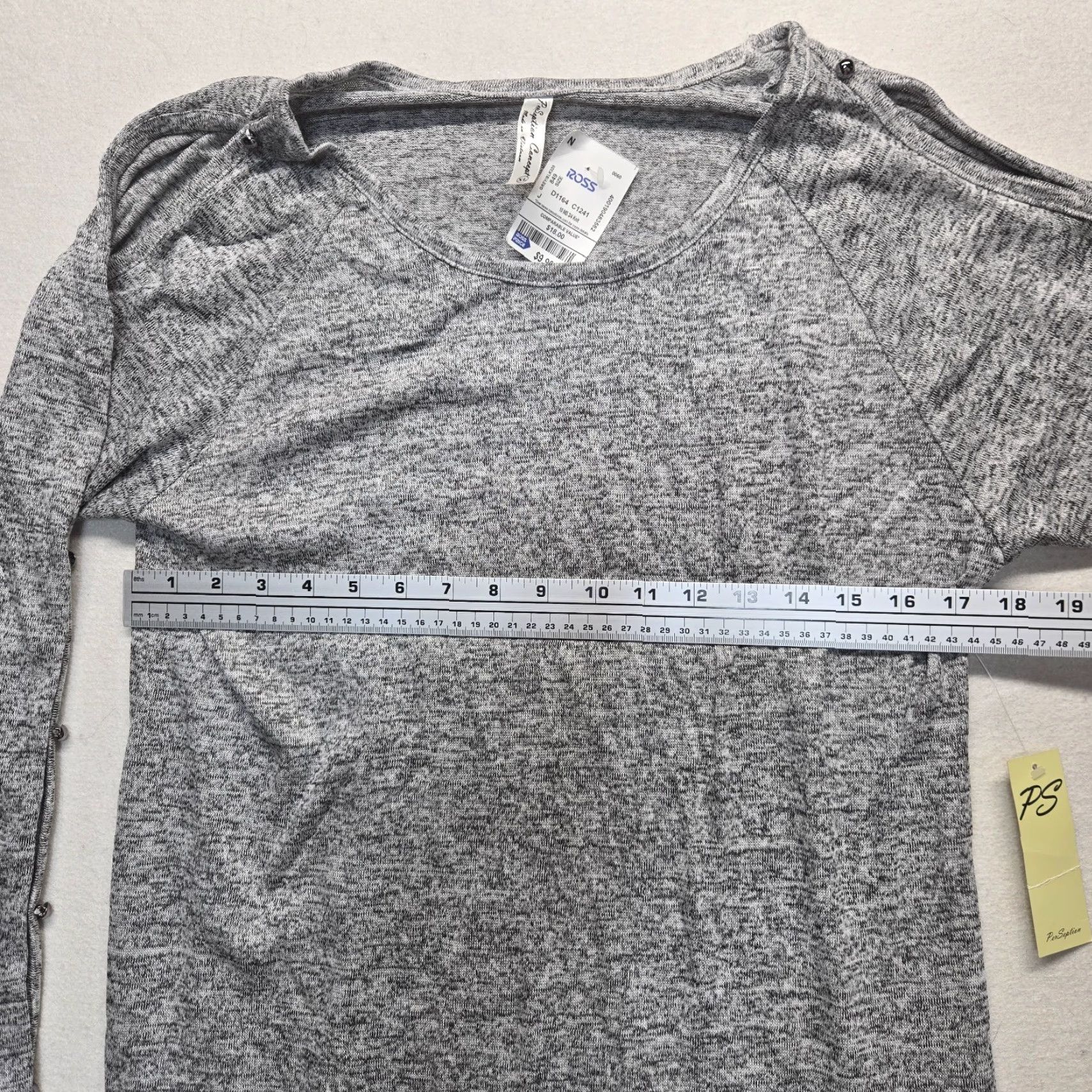 Vintage Perseption Concept Sweater Long Sleeve Adult Women's XL Gray Crew Neck Knit Pullover Casual Fall Winter Womens Size XL / US 12-14 / IT 48-50 - 4 Thumbnail